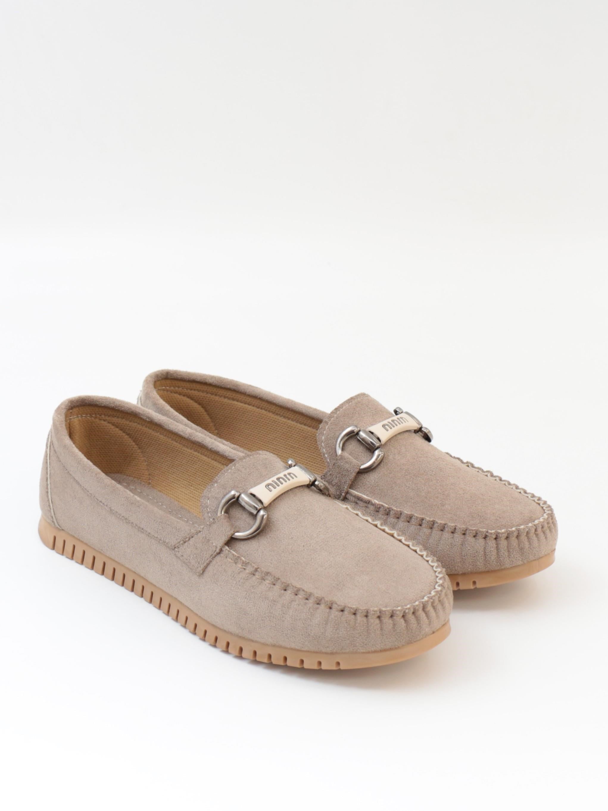 Nesil Shoes Neyna 8062 Vizon Süet Günlük Kadın Ayakkabı