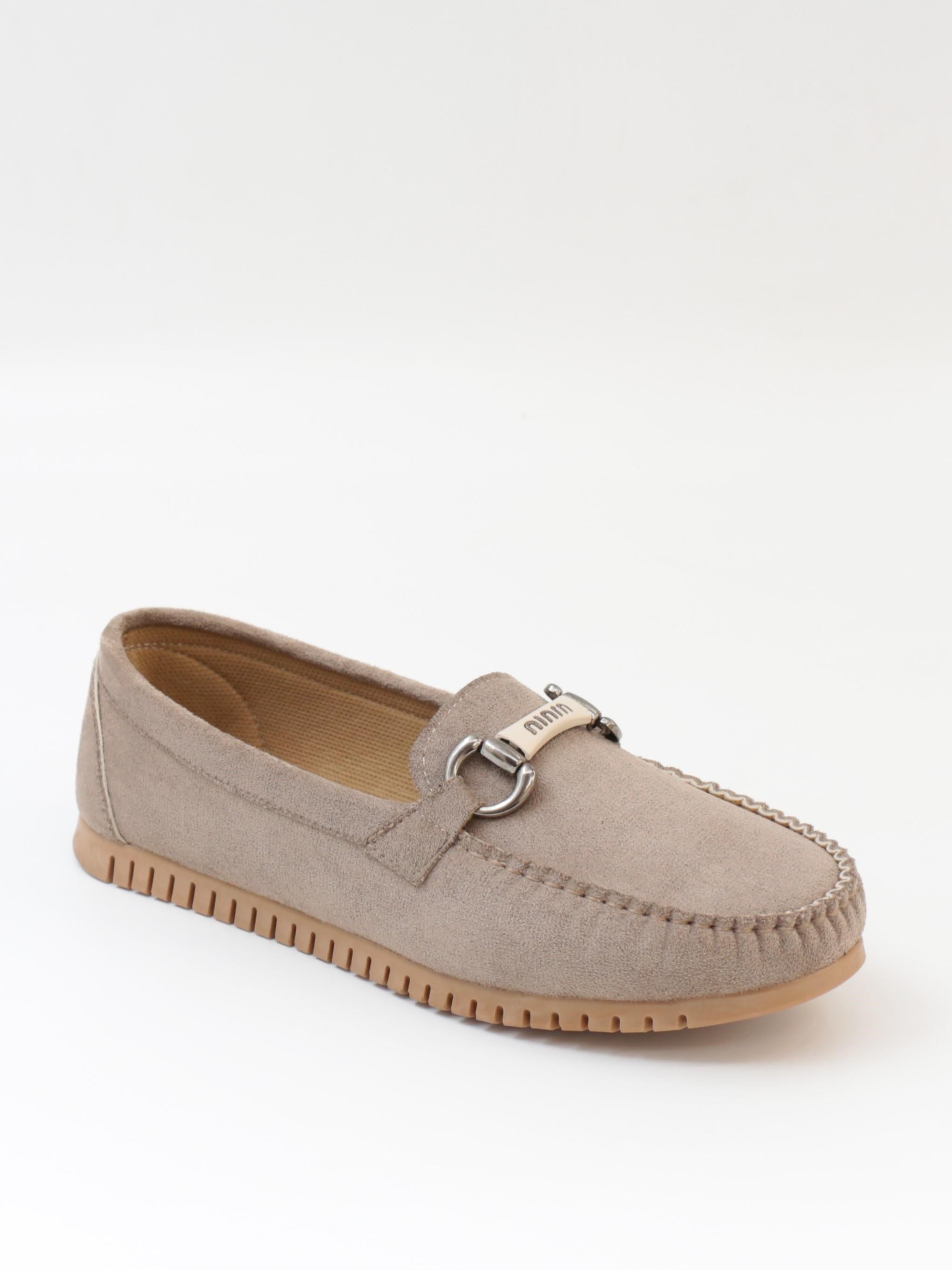 Nesil Shoes Neyna 8062 Vizon Süet Günlük Kadın Ayakkabı