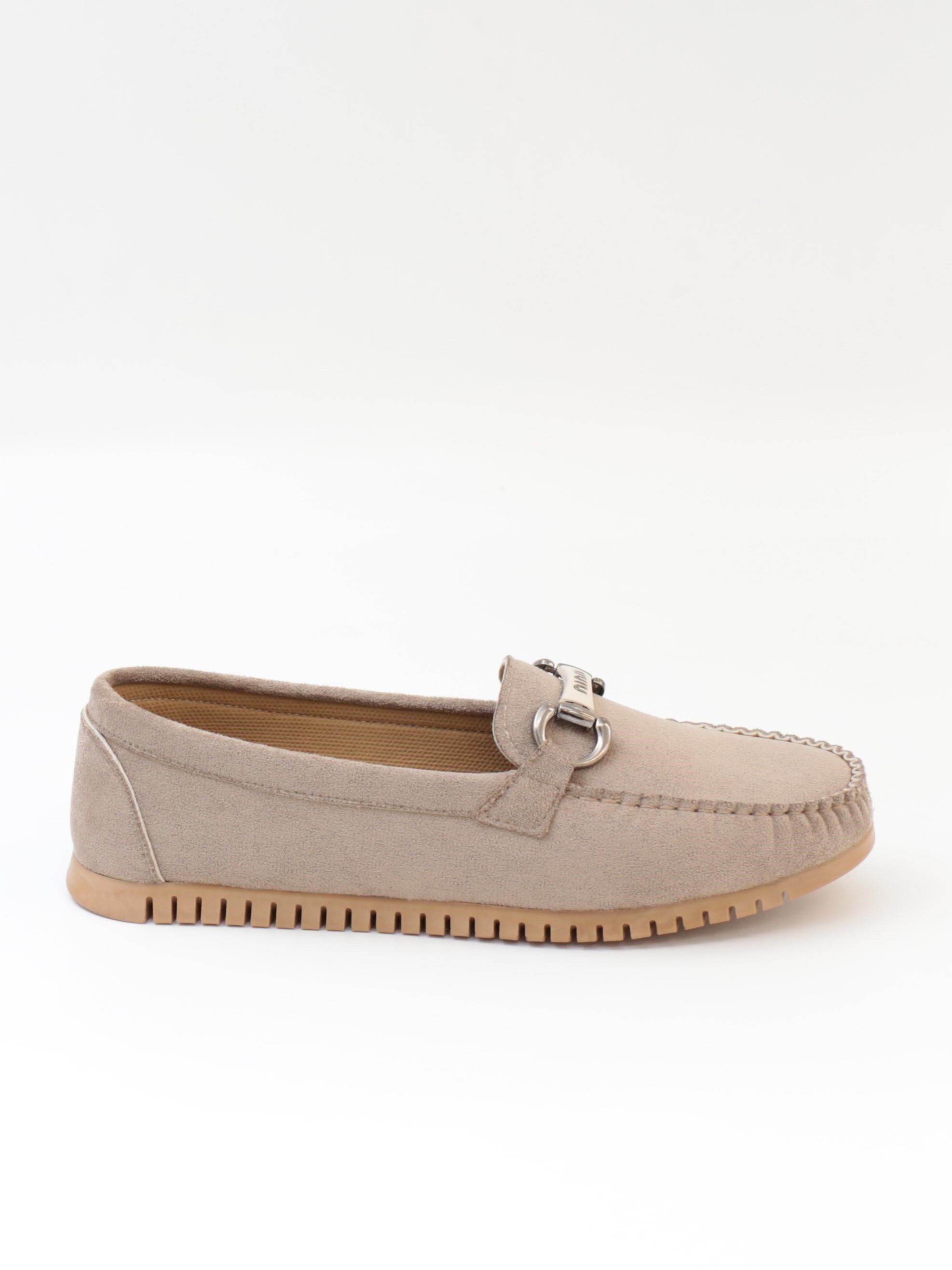 Nesil Shoes Neyna 8062 Vizon Süet Günlük Kadın Ayakkabı