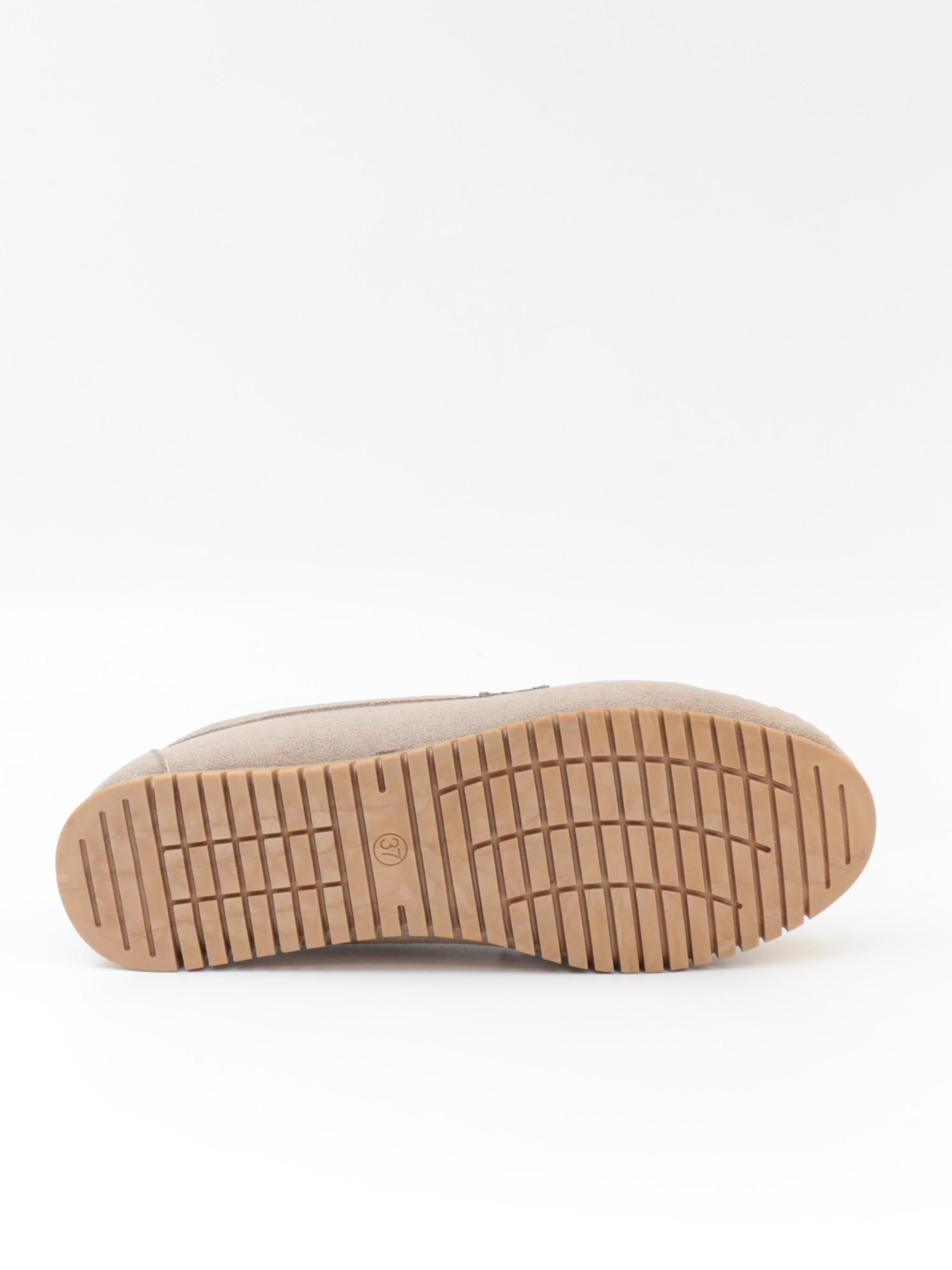 Nesil Shoes Neyna 8062 Vizon Süet Günlük Kadın Ayakkabı
