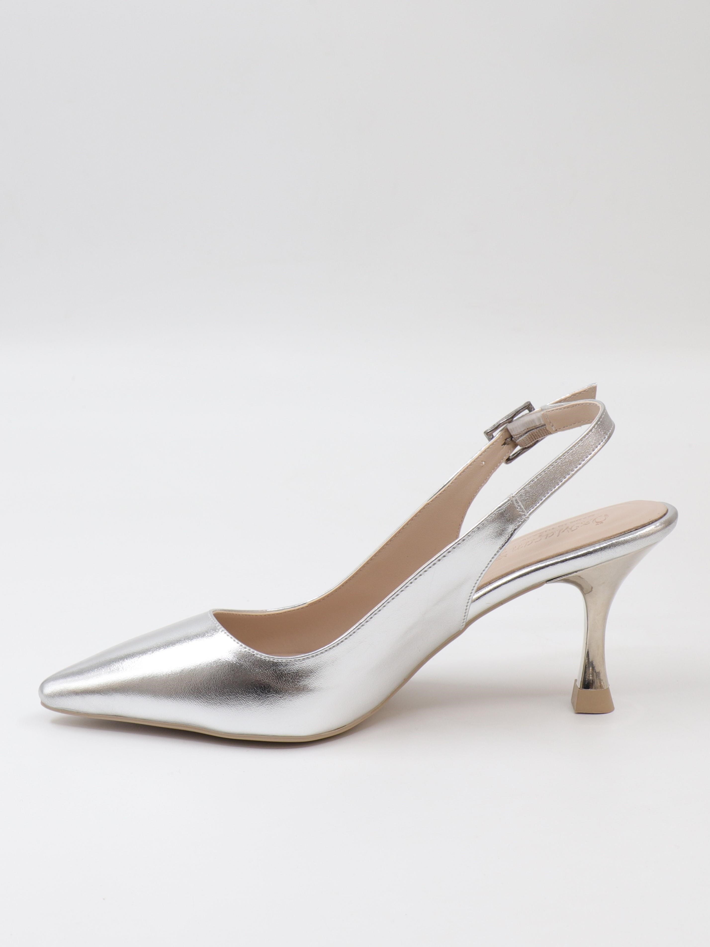 Nesil Shoes Özma 202 Gümüş Topuklu Kadın Sandalet