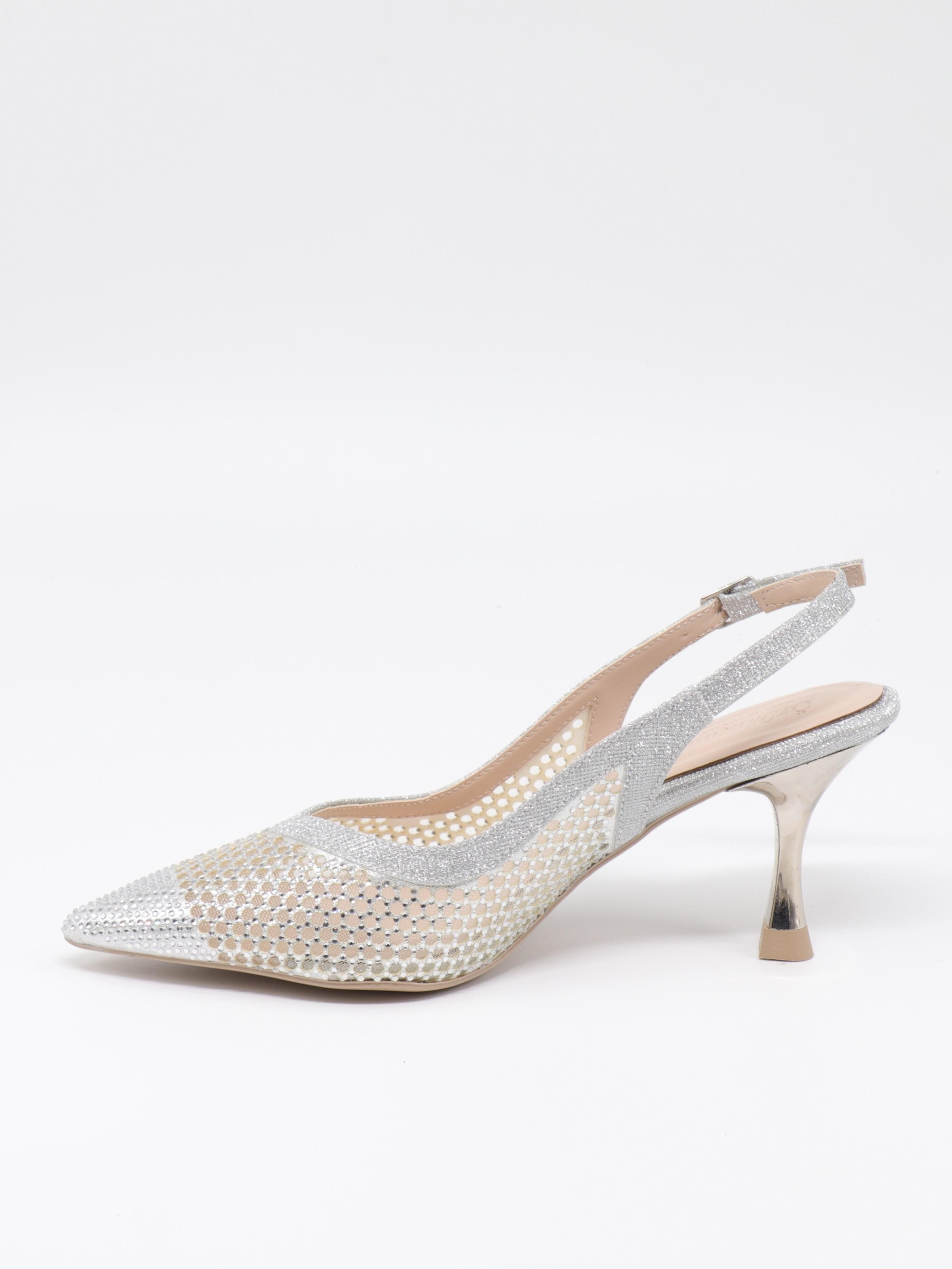 Nesil Shoes Özma 227 Gümüş Topuklu A. Açık Kadın Ayakkabı