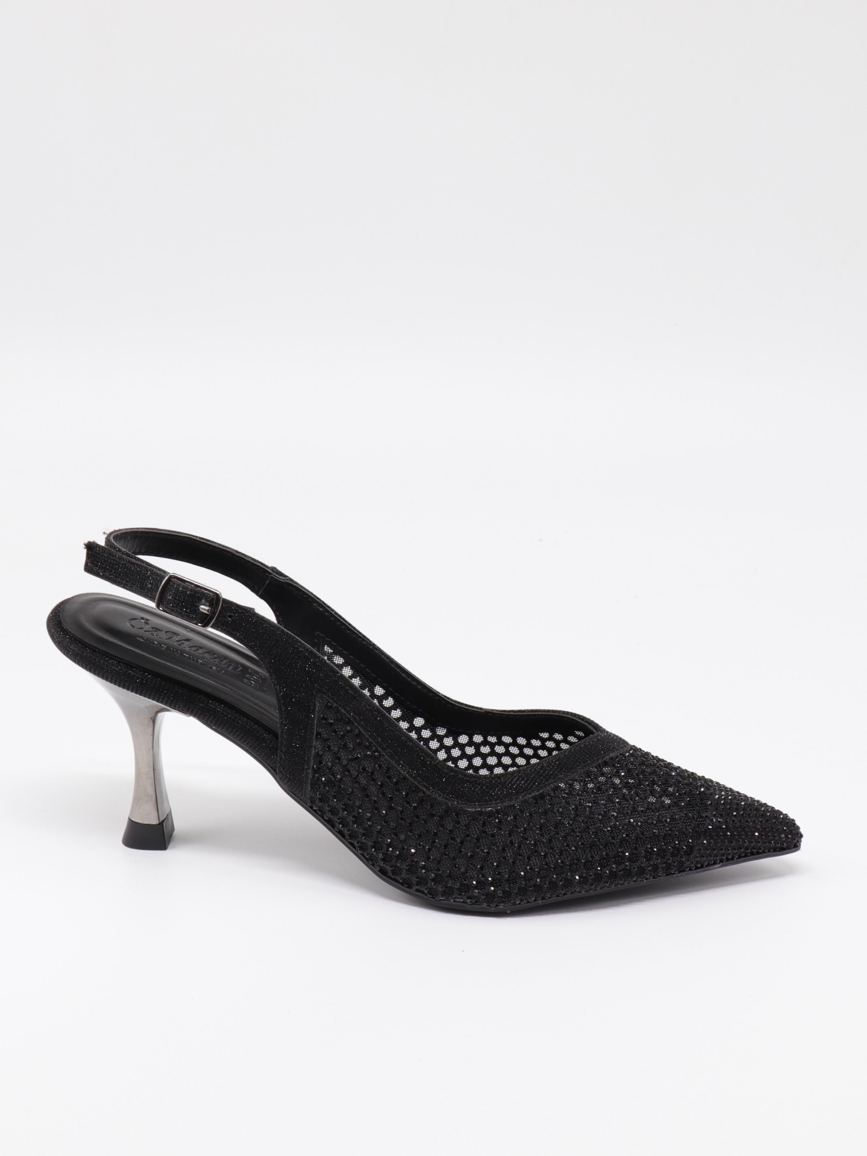Nesil Shoes Özma 227 Siyah Topuklu A. Açık Kadın Ayakkabı