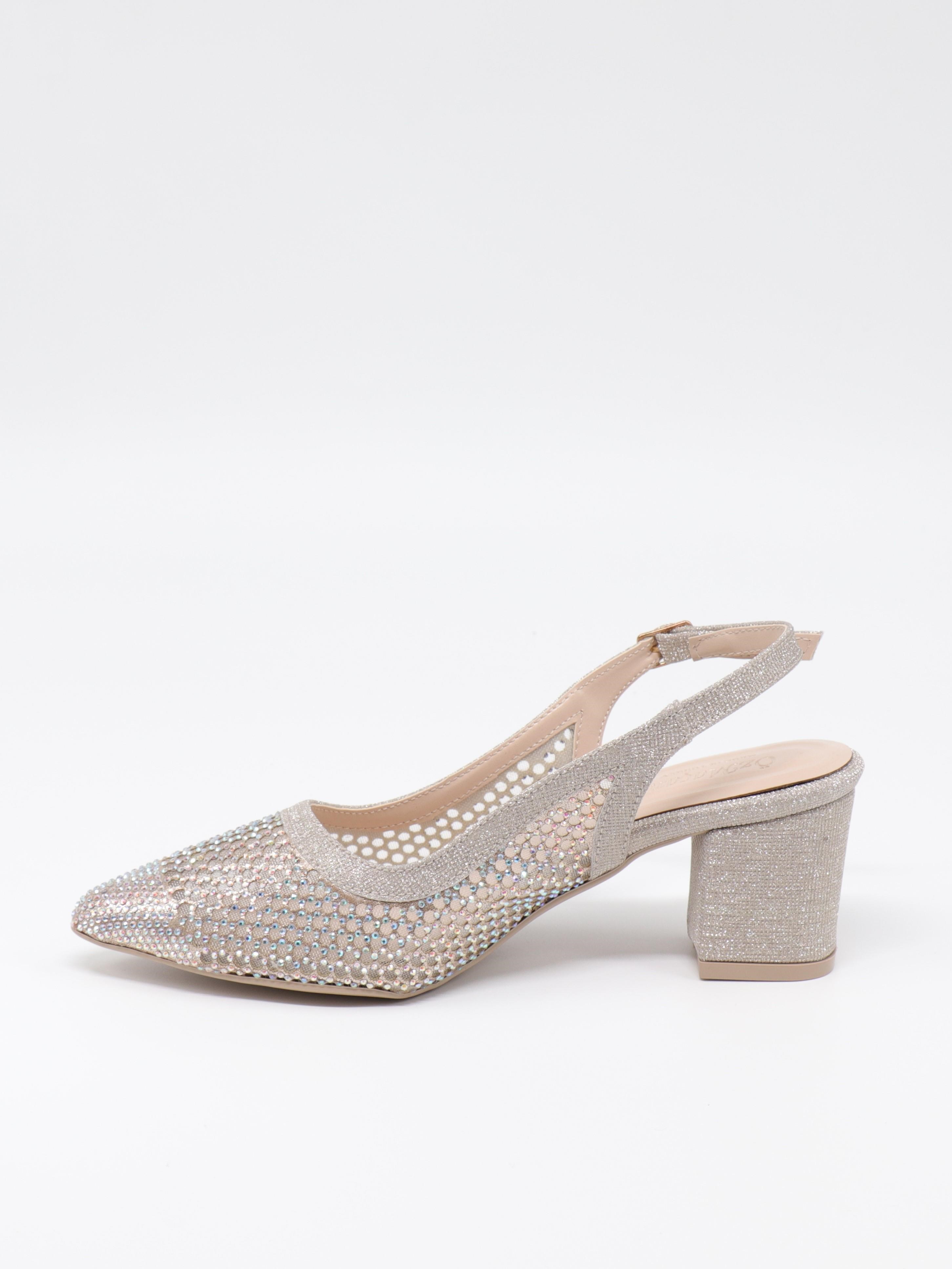 Nesil Shoes Özma 4045 Altın Topuklu A. Açık Kadın Ayakkabı