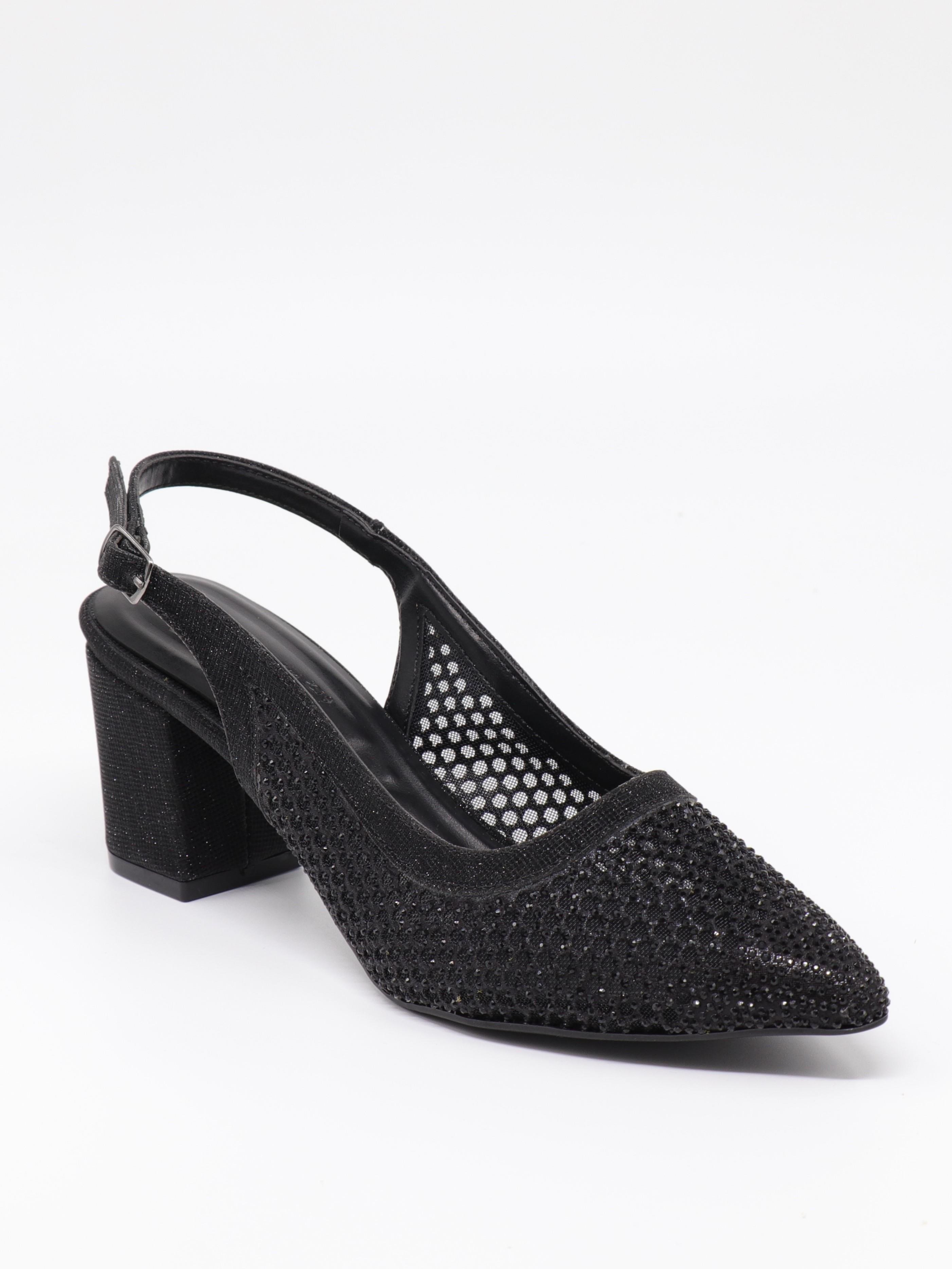 Nesil Shoes Özma 4045 Siyah Topuklu A. Açık Kadın Ayakkabı