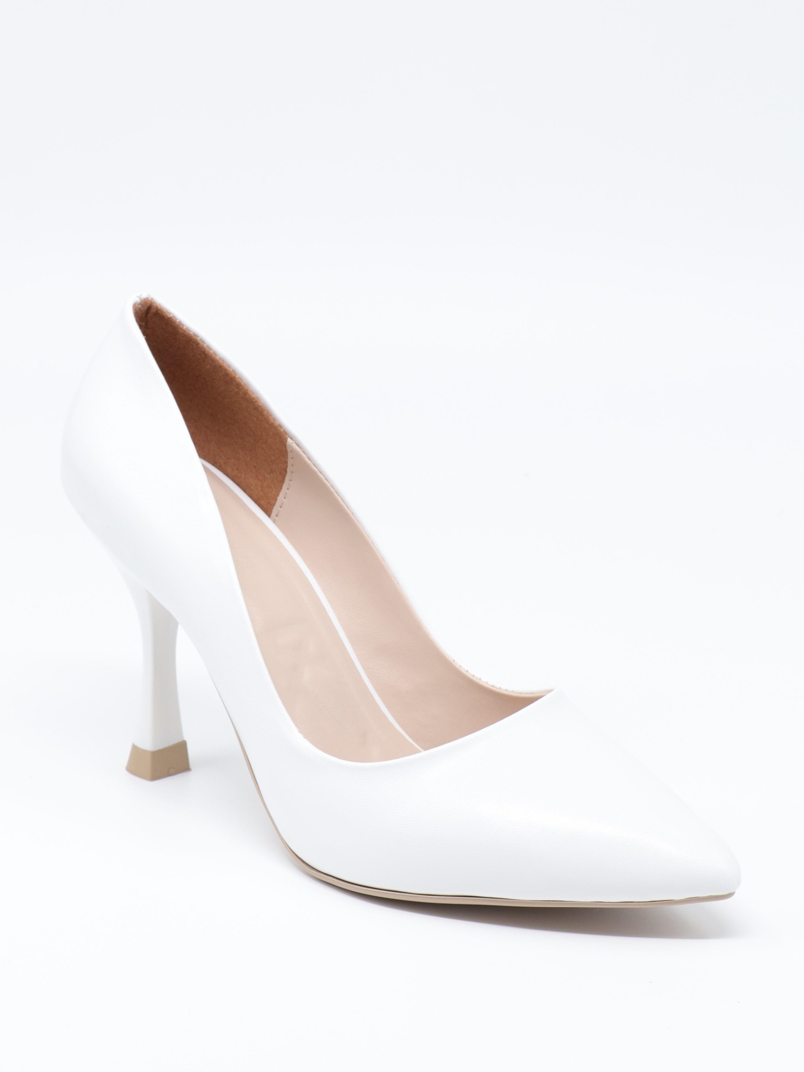 Nesil Shoes Özma 497 Beyaz Topuklu Kadın Stiletto