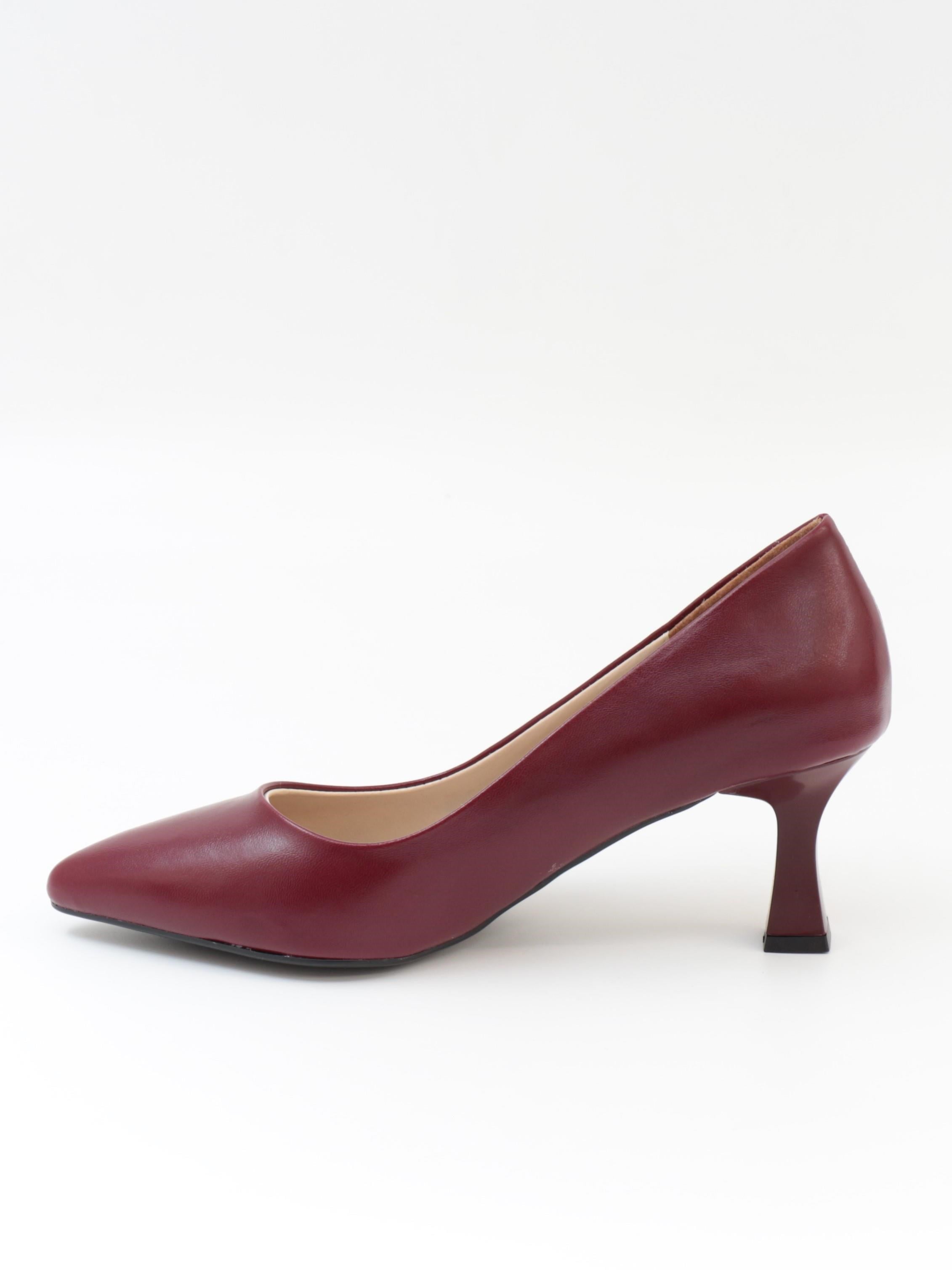 Nesil Shoes Özma 7021 Bordo Topuklu Kadın Stiletto