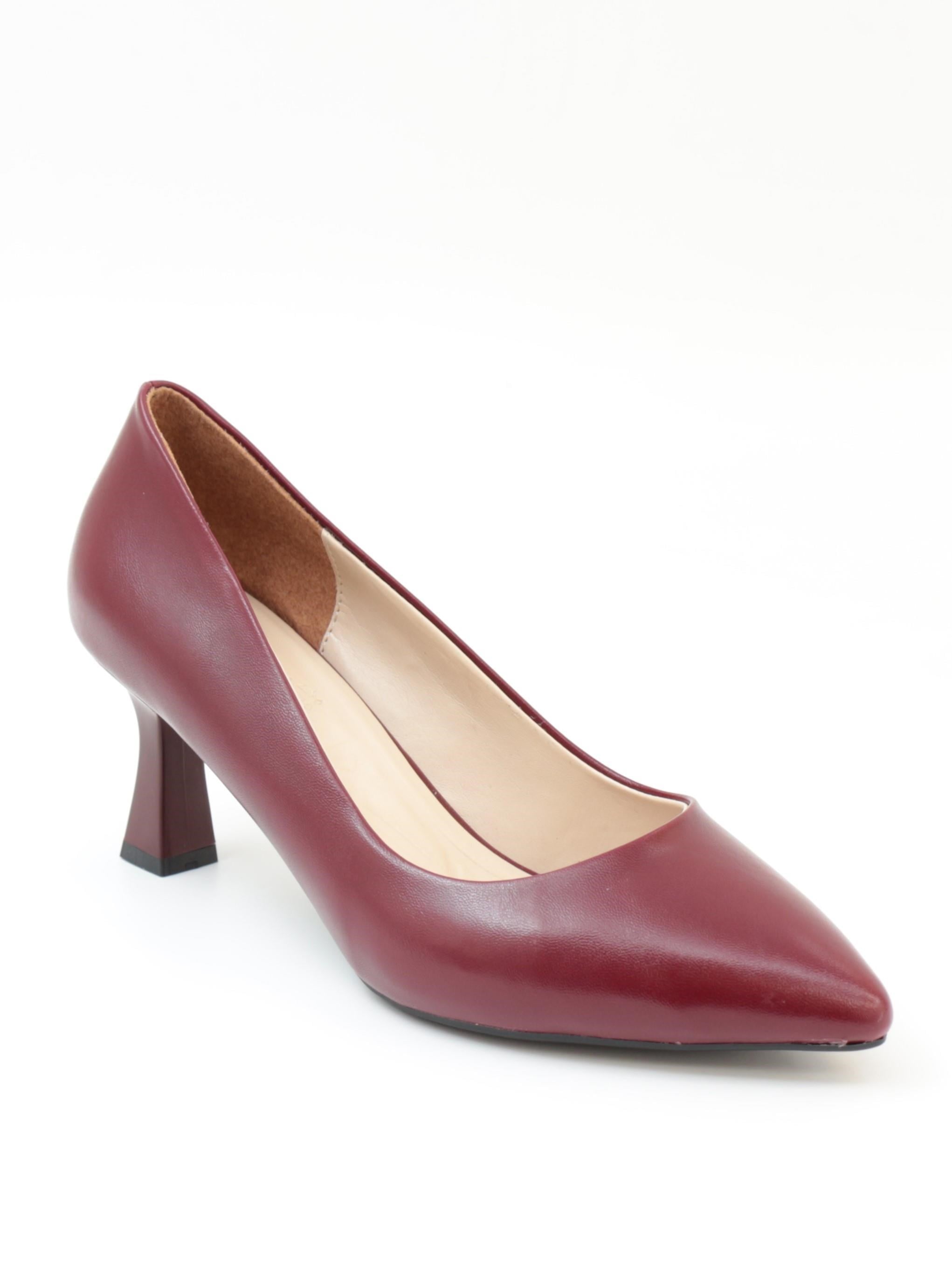 Nesil Shoes Özma 7021 Bordo Topuklu Kadın Stiletto