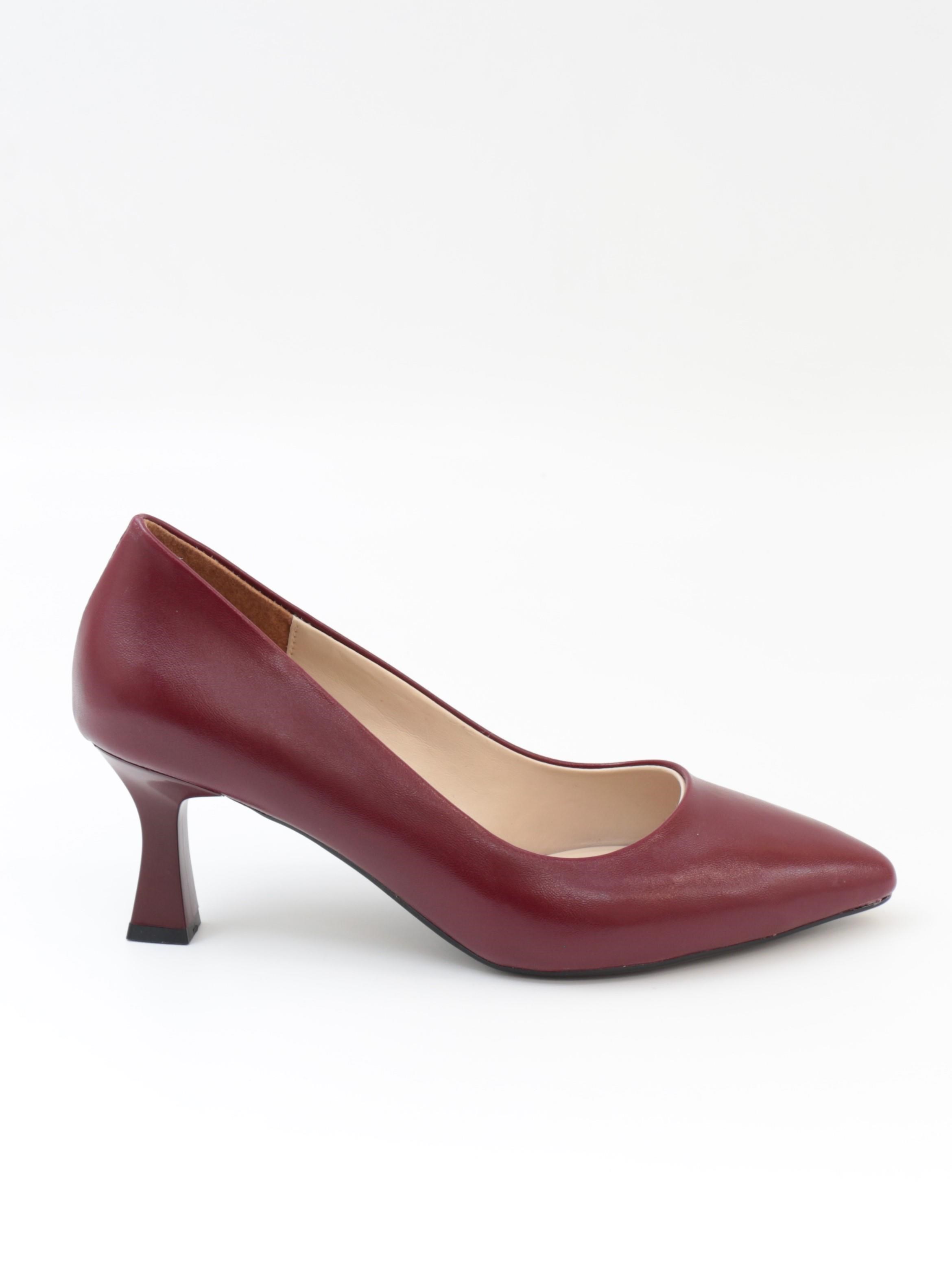 Nesil Shoes Özma 7021 Bordo Topuklu Kadın Stiletto