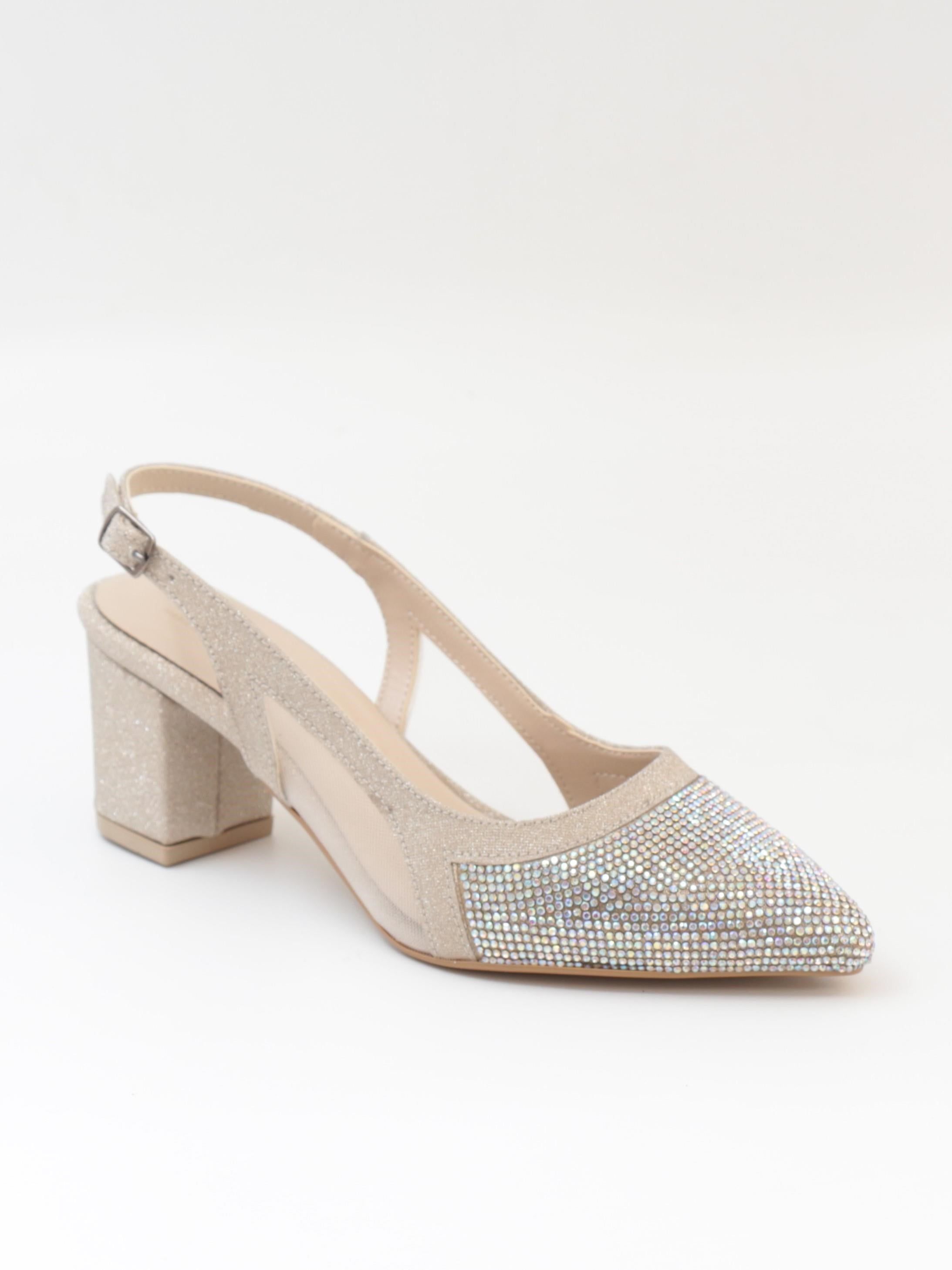 Nesil Shoes Özma 7025 Altın Taşlı Kadın Sandalet