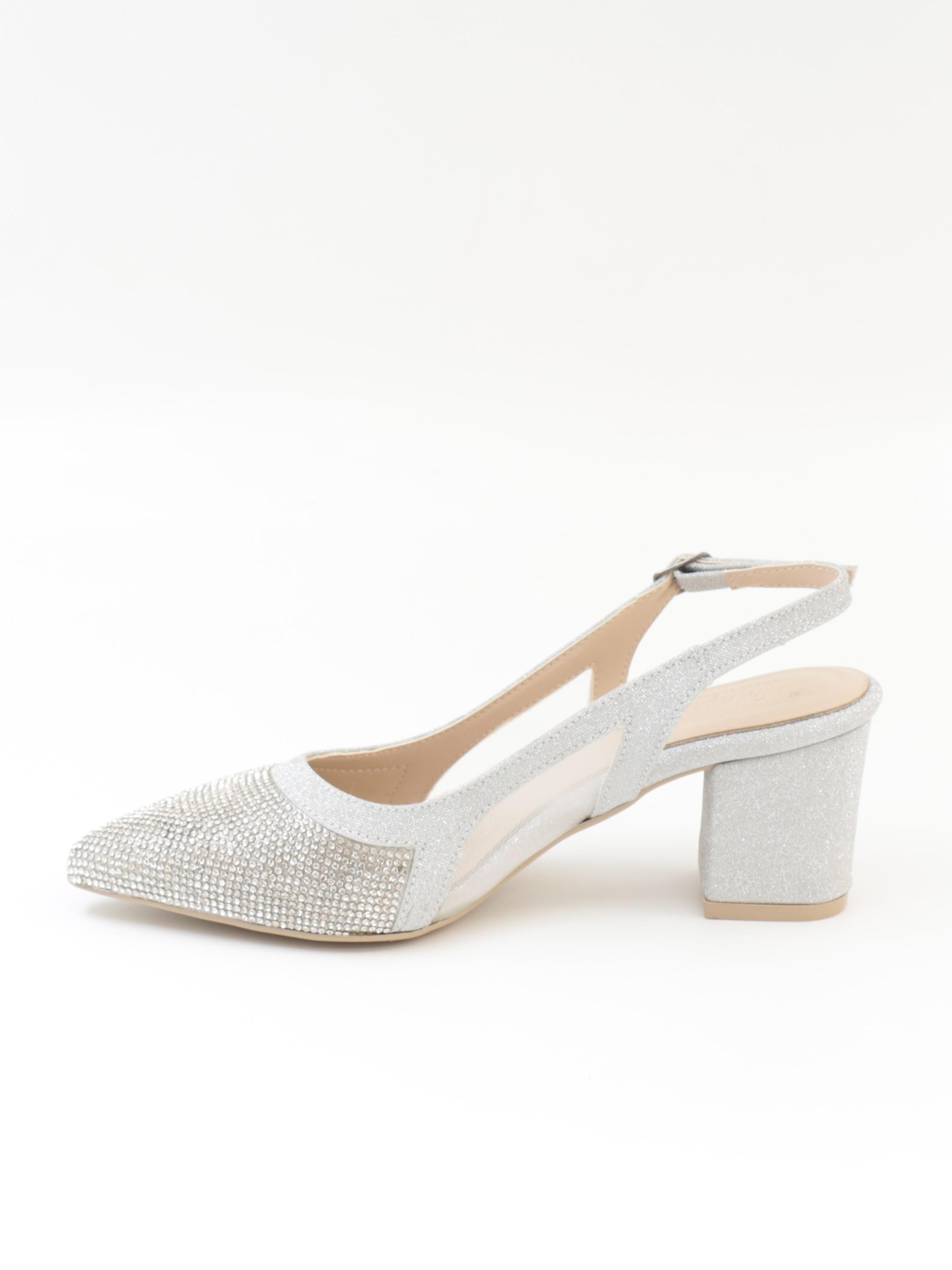 Nesil Shoes Özma 7025 Gümüş Taşlı Kadın Sandalet