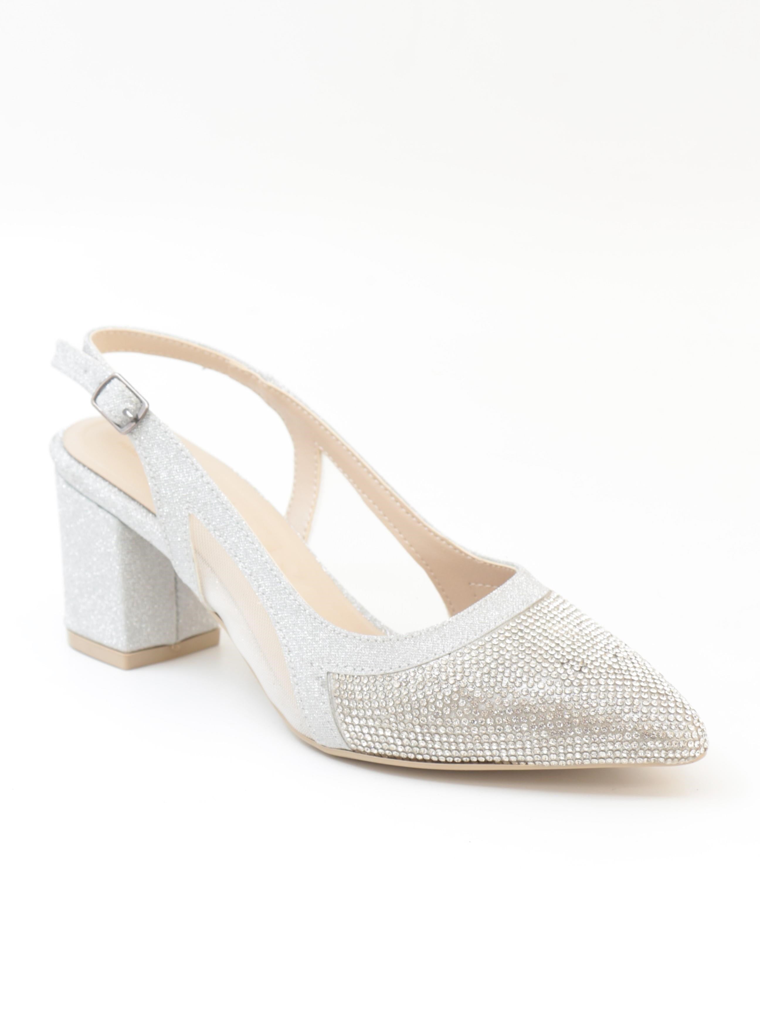 Nesil Shoes Özma 7025 Gümüş Taşlı Kadın Sandalet