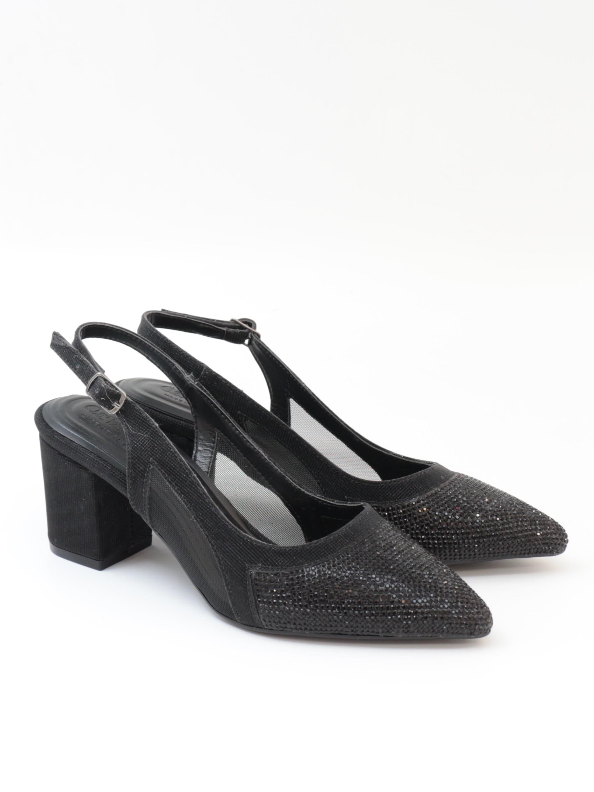 Nesil Shoes Özma 7025 Siyah Taşlı Kadın Sandalet