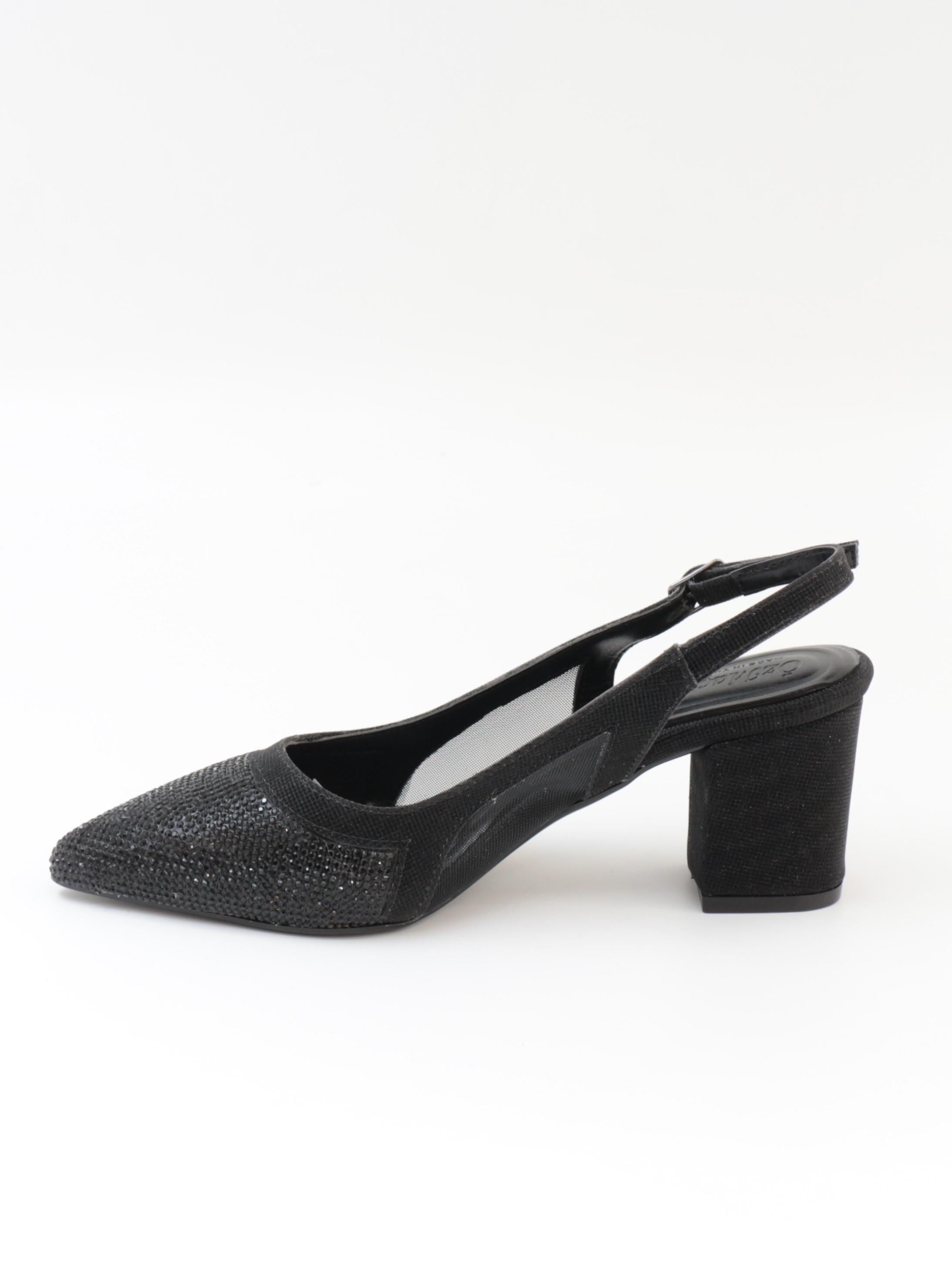Nesil Shoes Özma 7025 Siyah Taşlı Kadın Sandalet