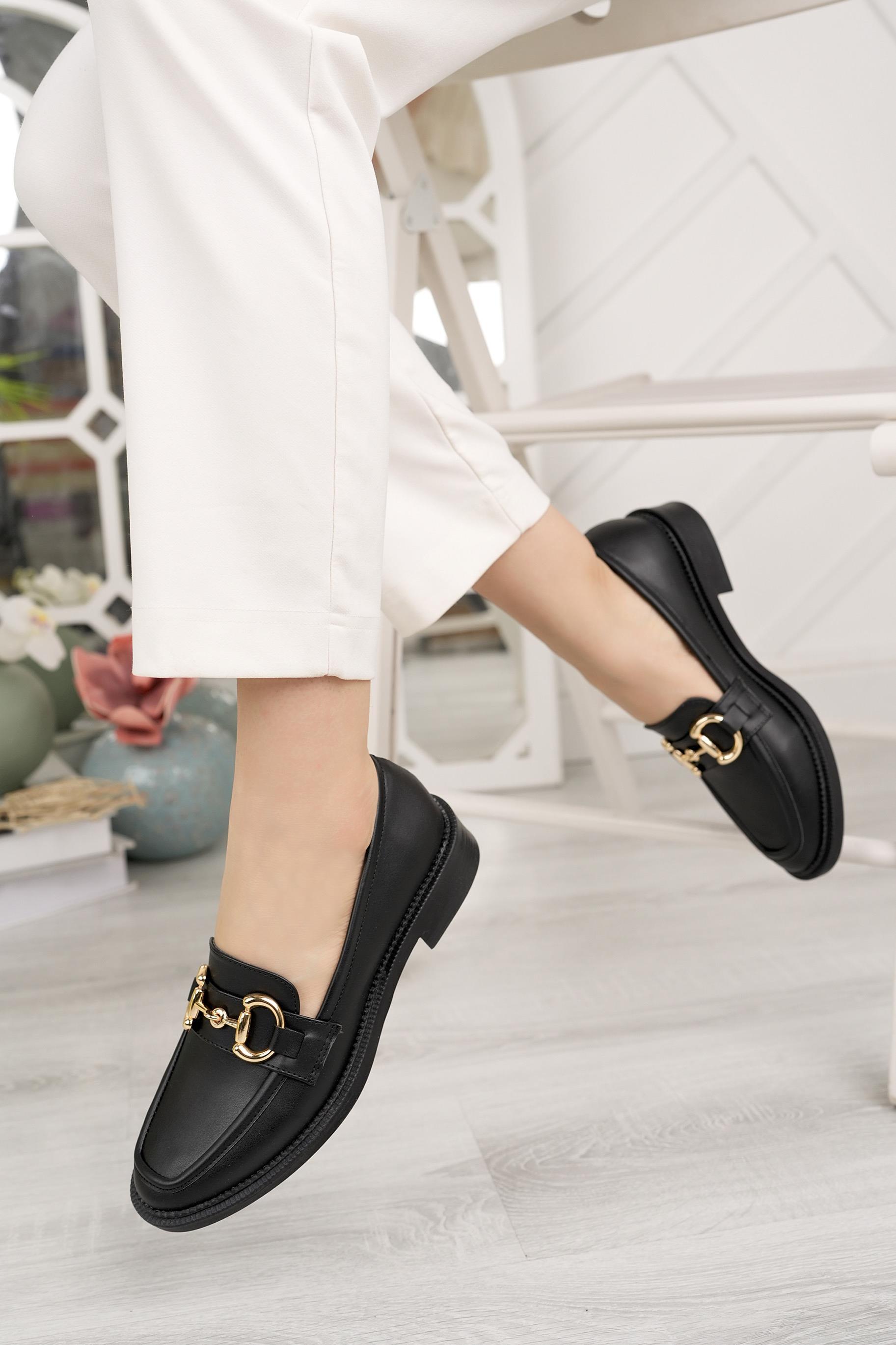 Nesil Shoes Palm 914 Siyah Makosen Kadın Ayakkabı