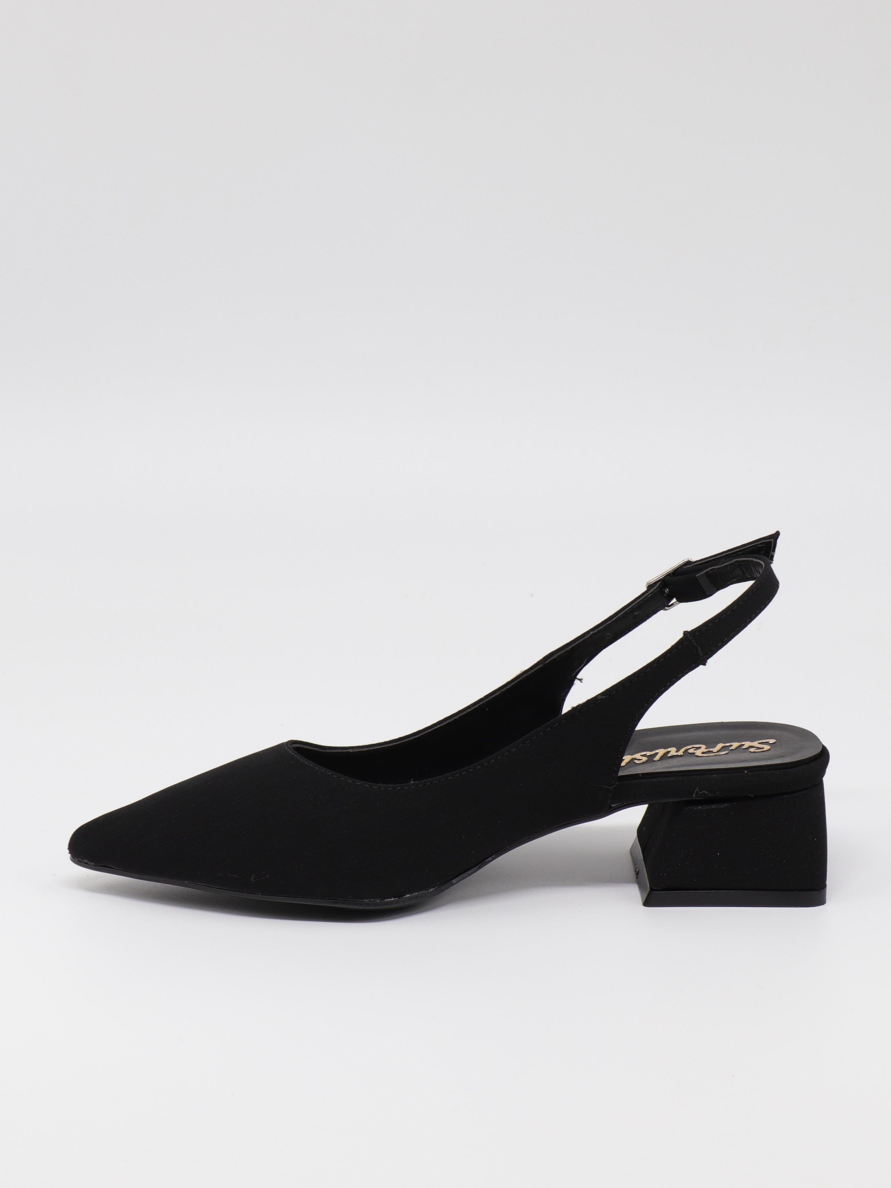Nesil Shoes Peri 3668 Siyah Saten Kadın Sandalet