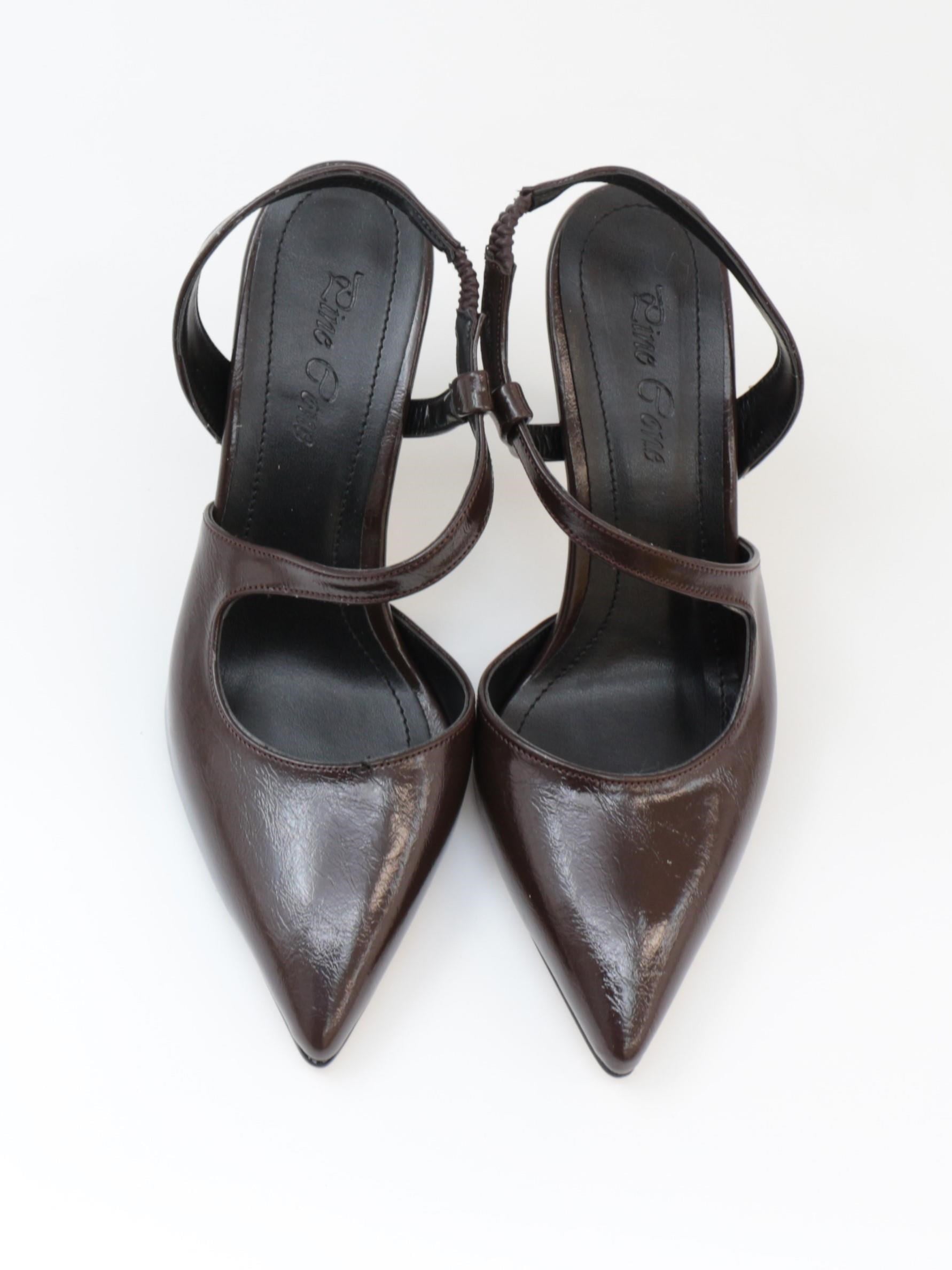 Nesil Shoes Pine 108 Kahve Rustik Topuklu Dekolte Kadın Sandalet