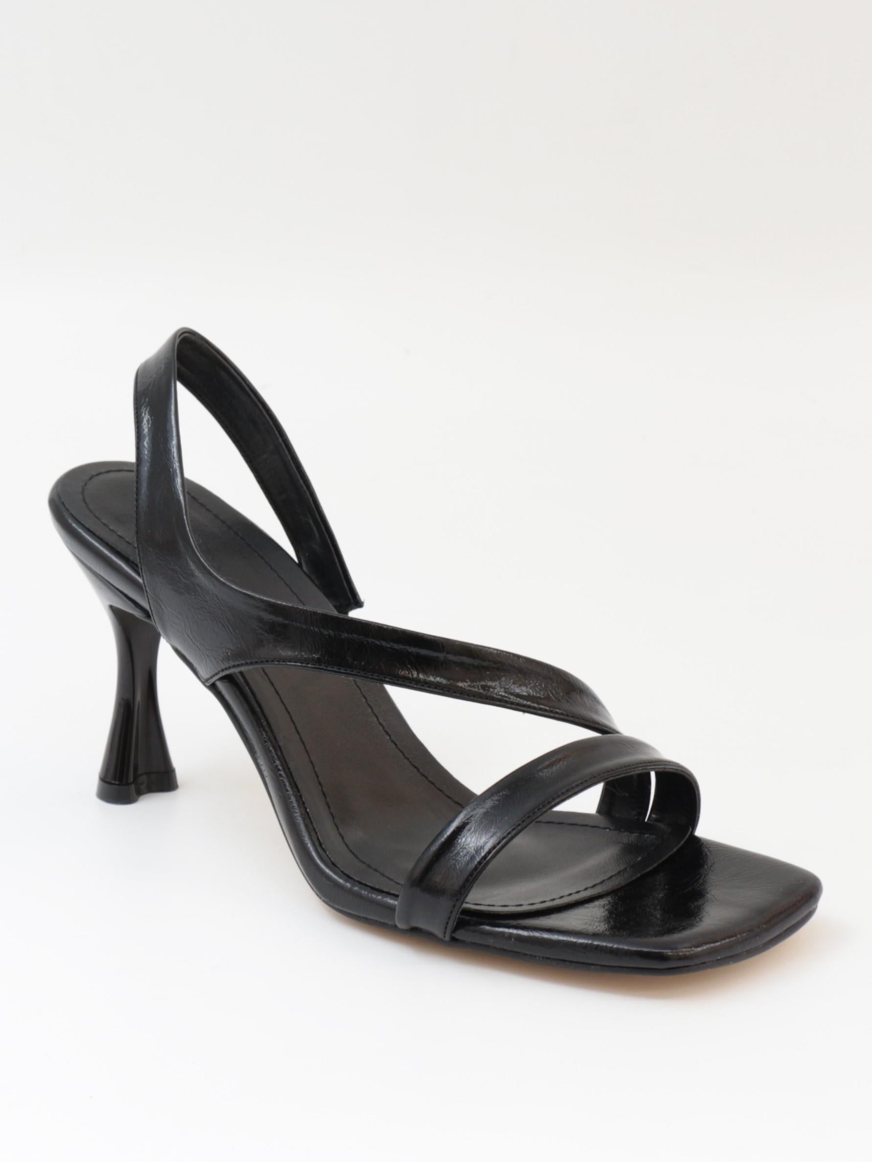 Nesil Shoes Pine 700 Siyah Topuklu Dekolte Kadın Sandalet