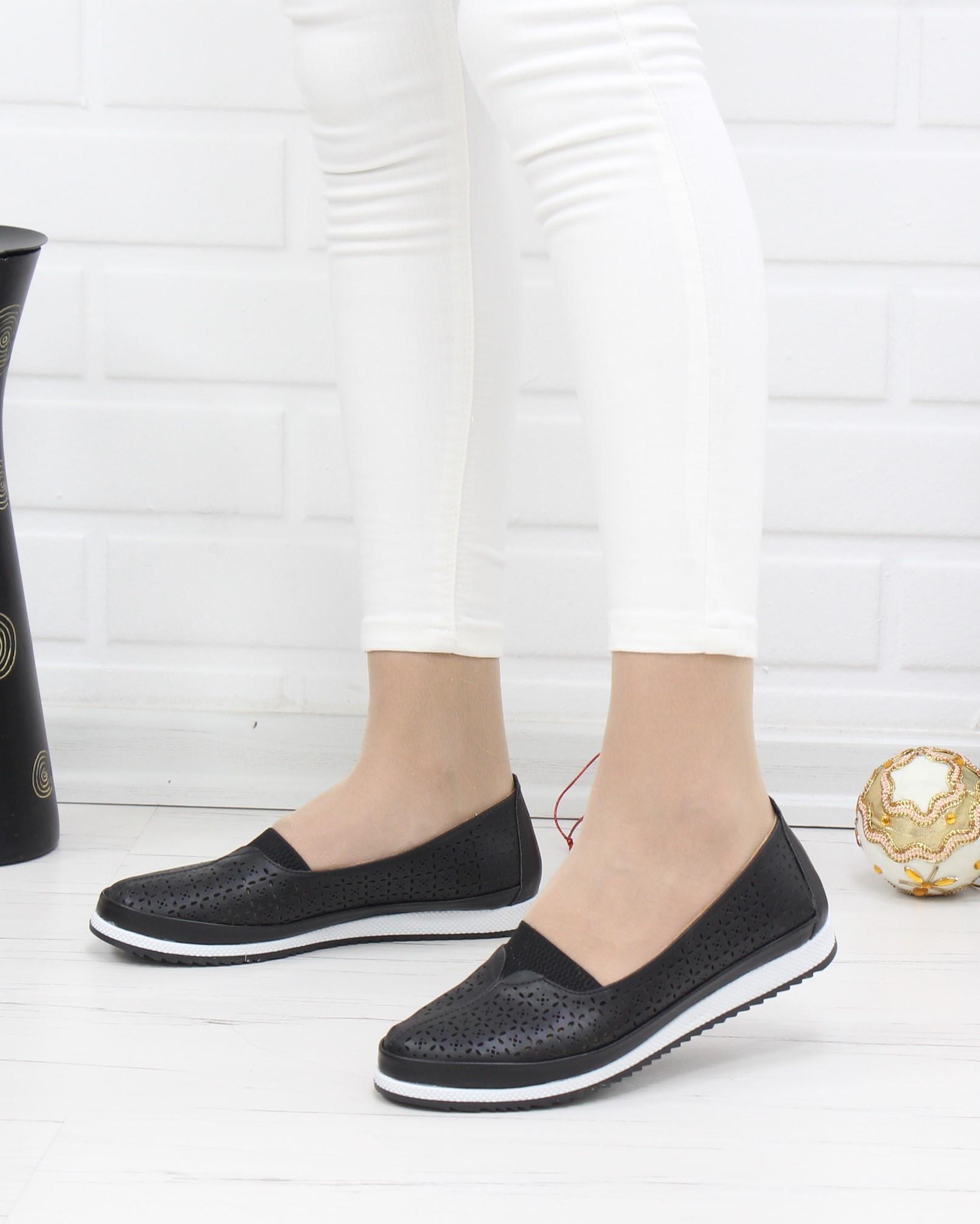 Nesil Shoes Sdf 700 Siyah İçi Hakiki Deri  Anatomik Kadın Ayakkabı