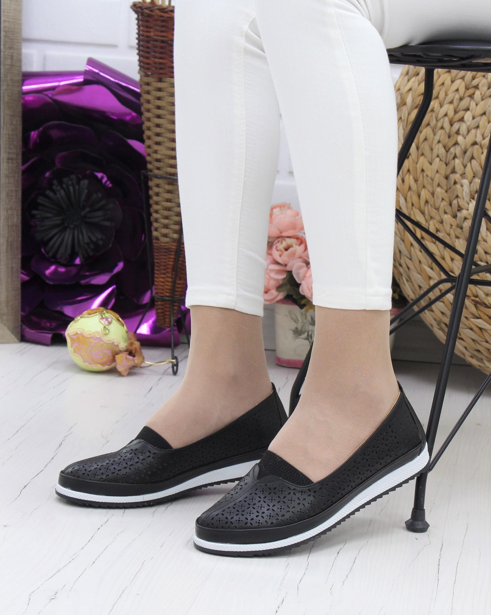 Nesil Shoes Sdf 700 Siyah İçi Hakiki Deri  Anatomik Kadın Ayakkabı