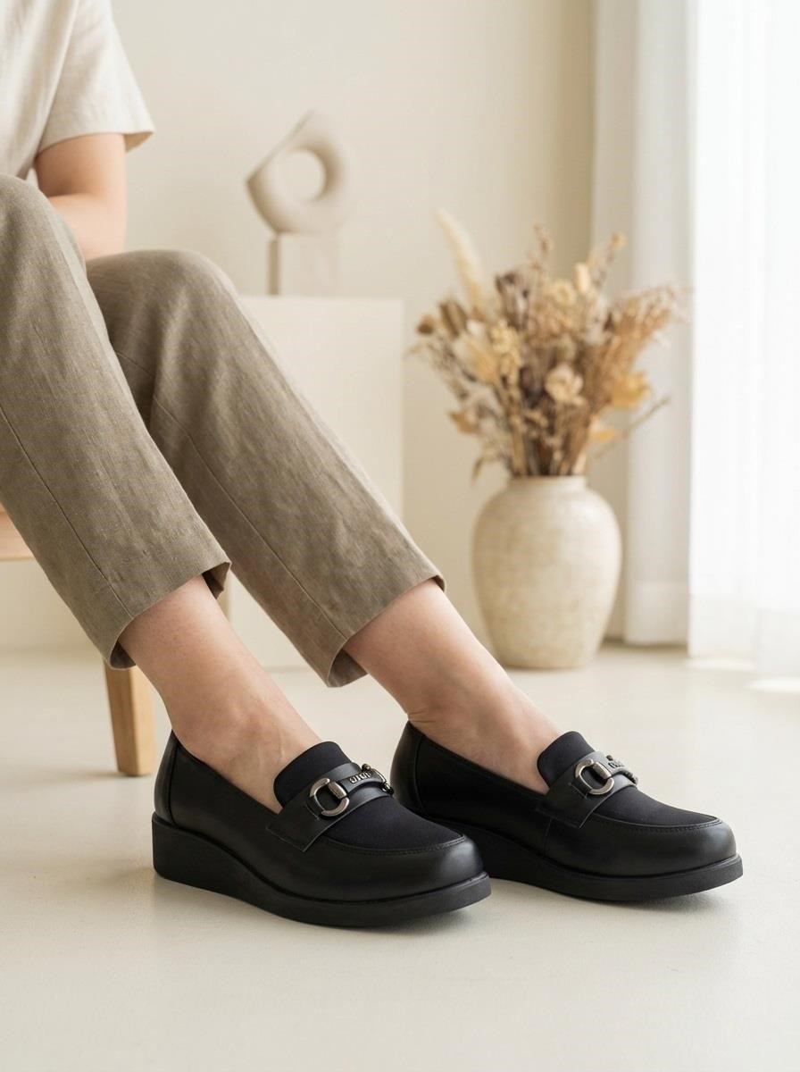 Nesil Shoes Sdf D18 Dolgu Topuk Kadın Ayakkabı