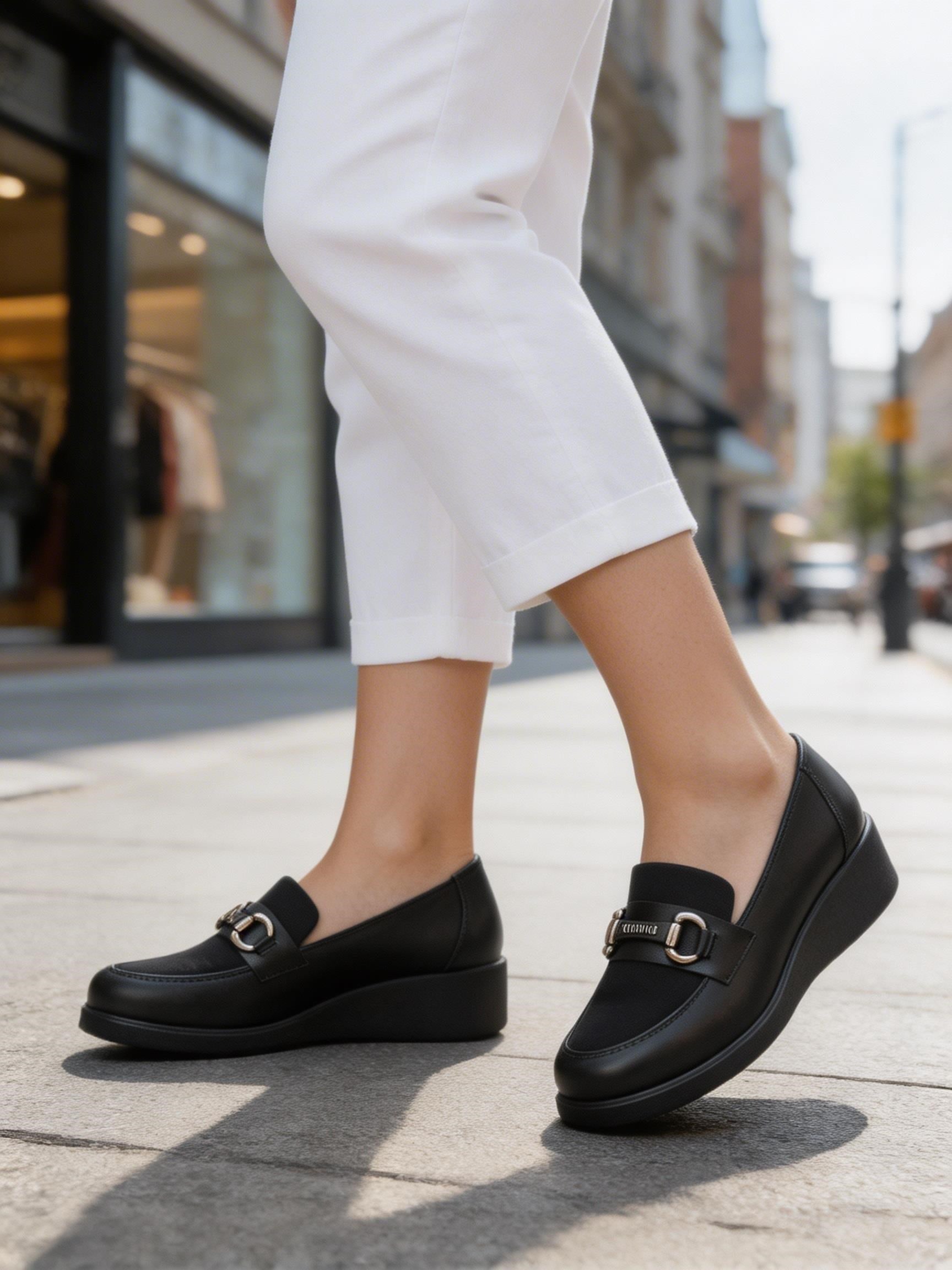 Nesil Shoes Sdf D18 Dolgu Topuk Kadın Ayakkabı