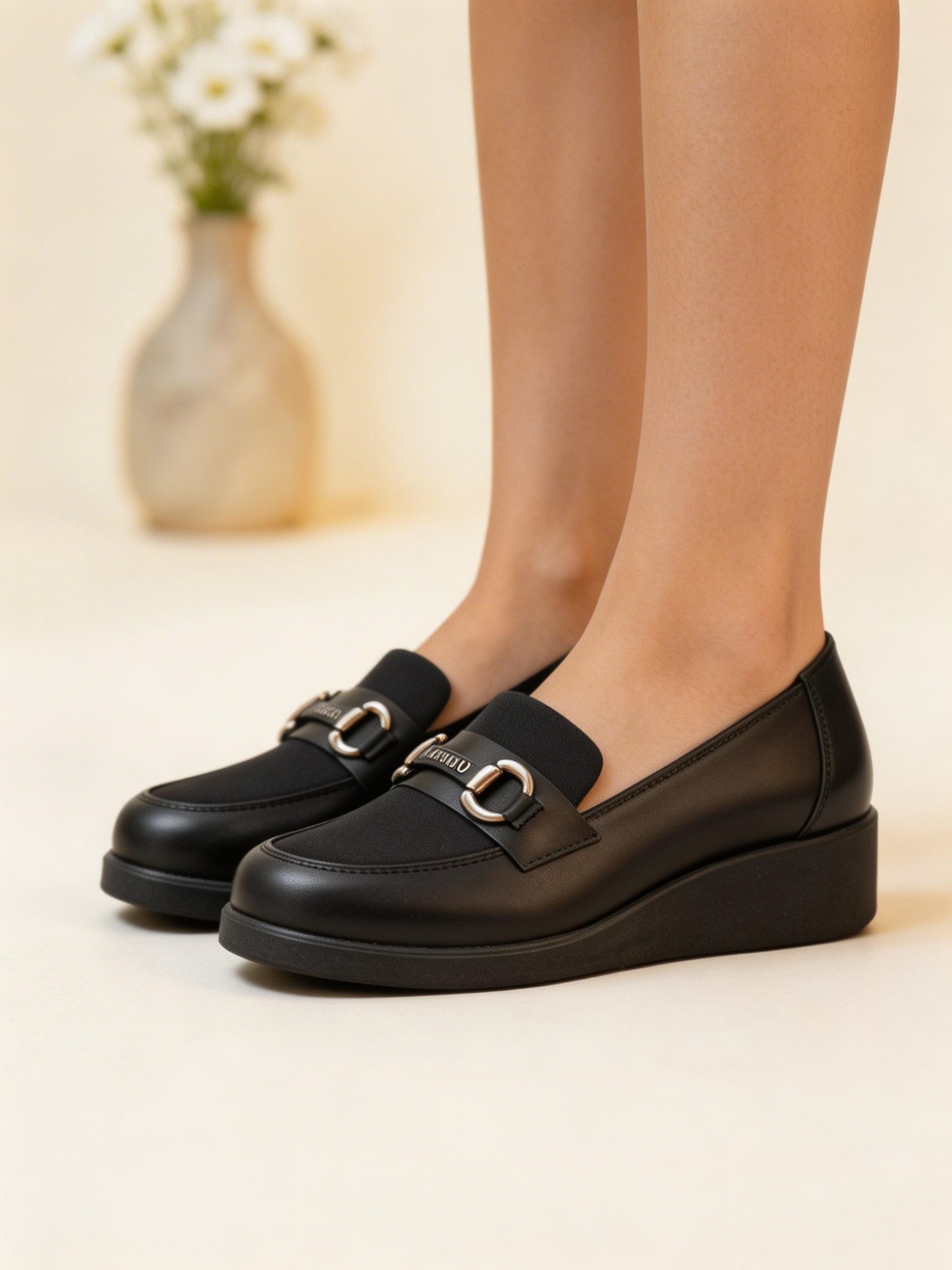 Nesil Shoes Sdf D18 Dolgu Topuk Kadın Ayakkabı