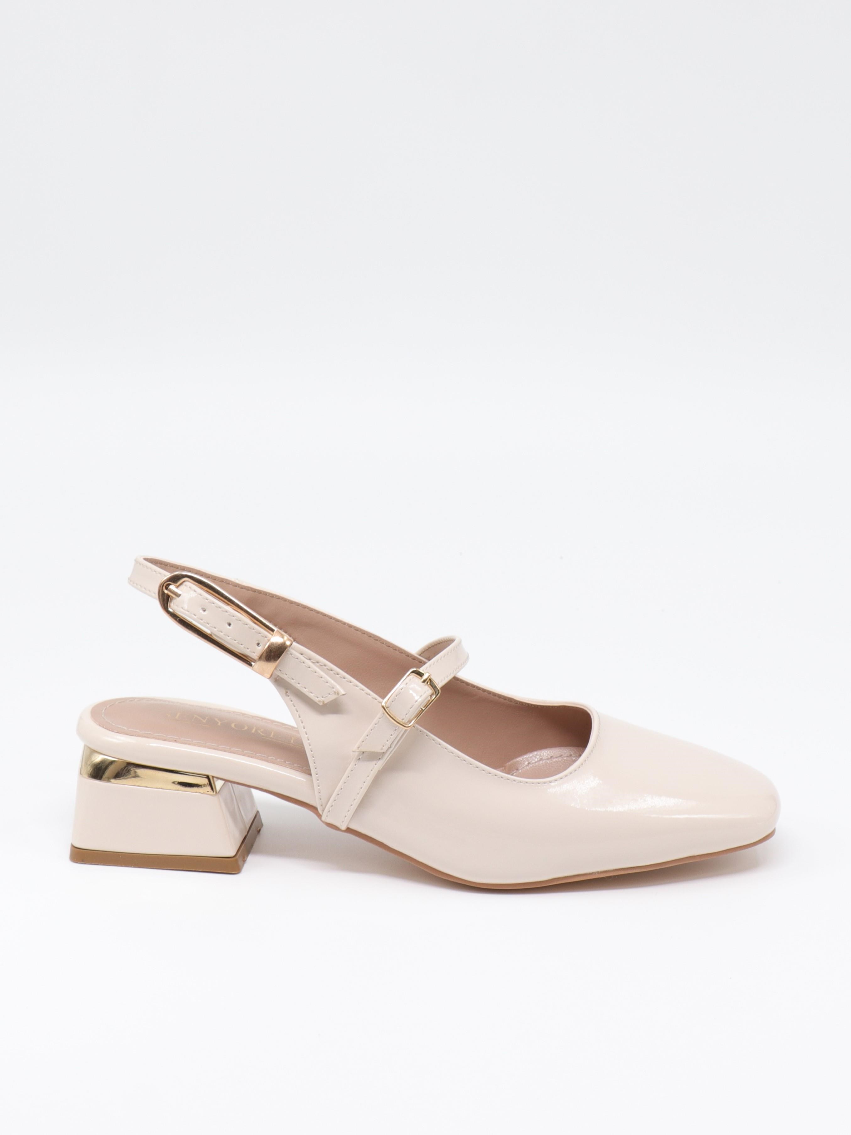 Nesil Shoes Senyo 405 Ten Rugan Tokalı Kadın Sandalet