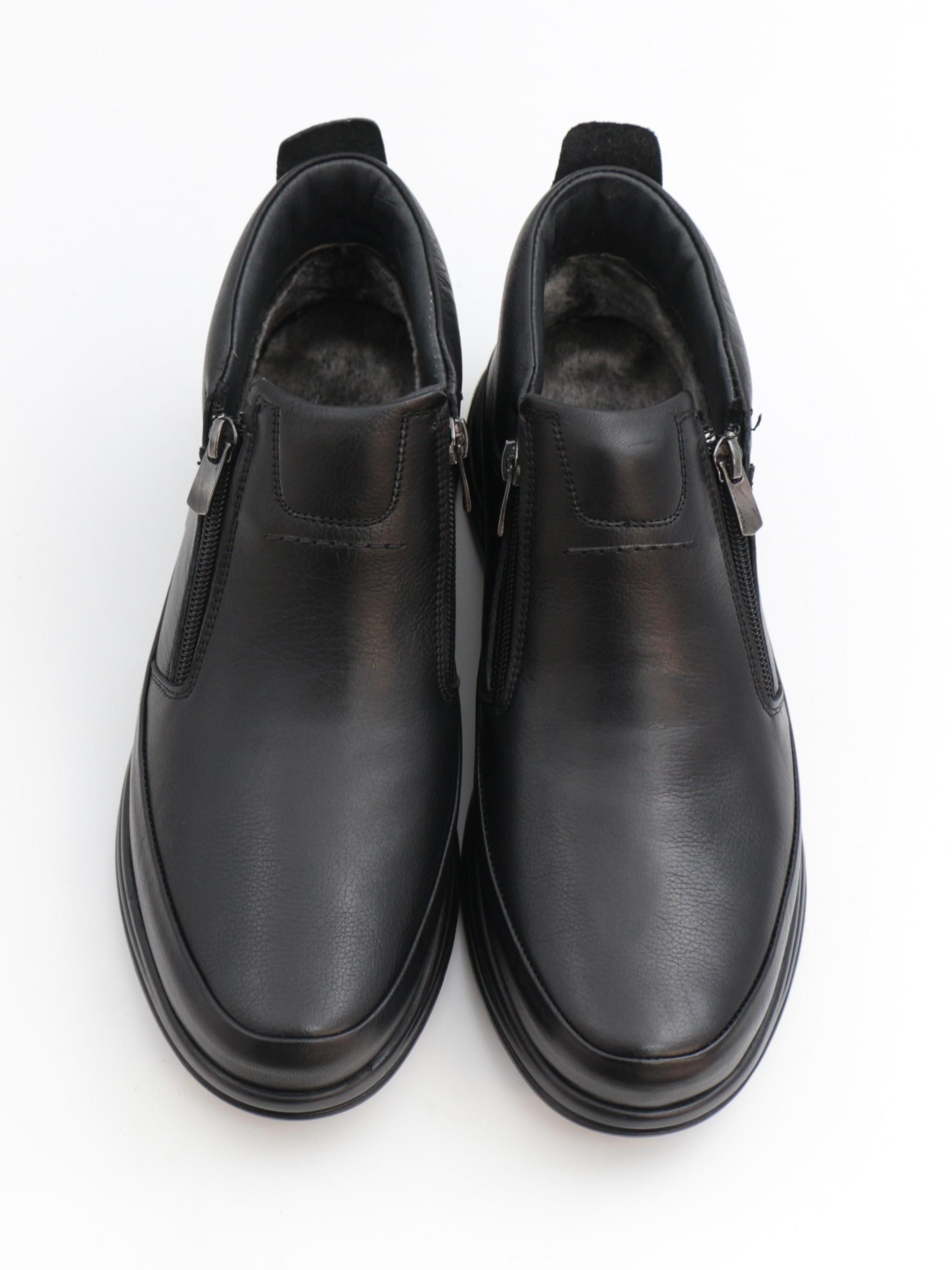 Nesil Shoes Showmen 241-1 Siyah Hakiki Deri Kürklü Erkek Bot