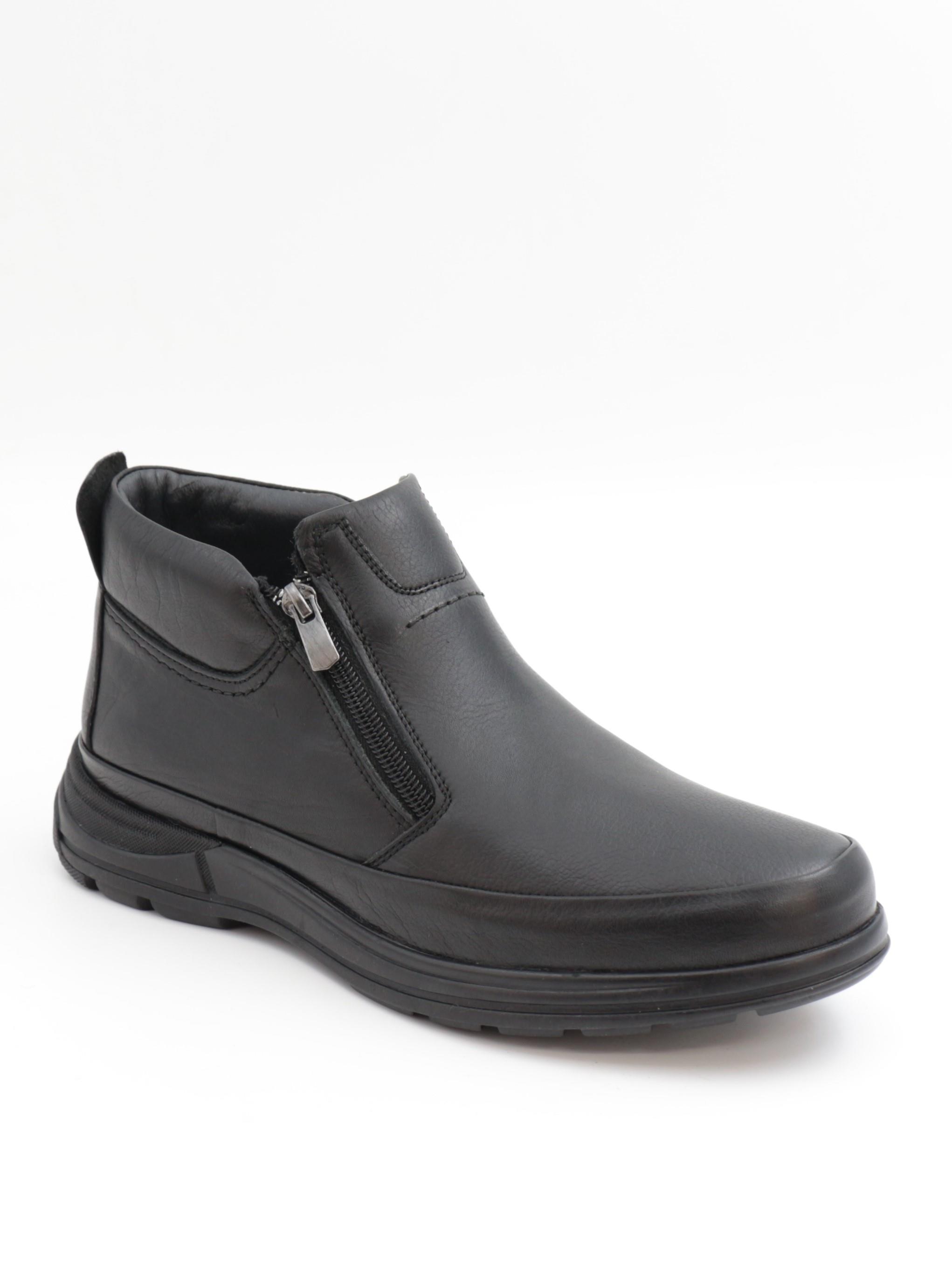 Nesil Shoes Showmen 241-1 Siyah Hakiki Deri Kürklü Erkek Bot