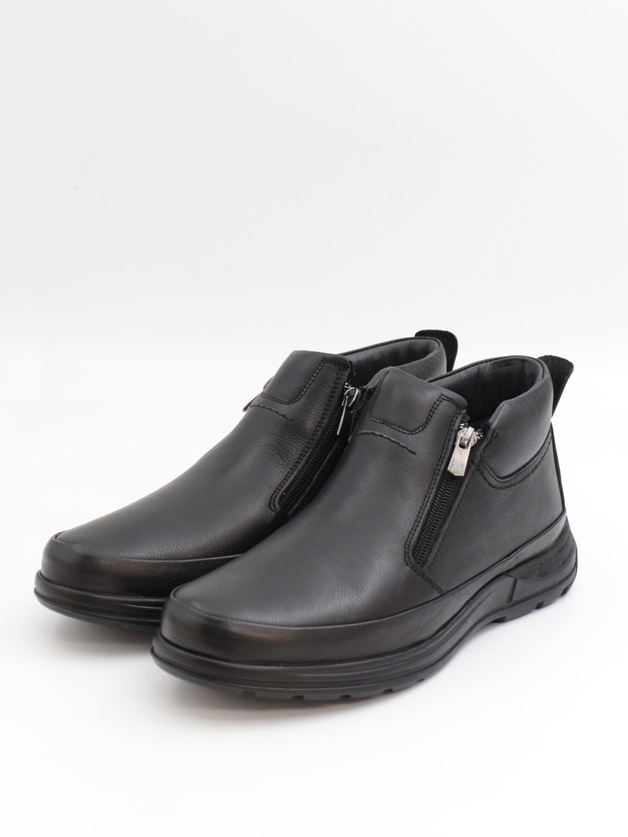 Nesil Shoes Showmen 241-1 Siyah Hakiki Deri Kürklü Erkek Bot