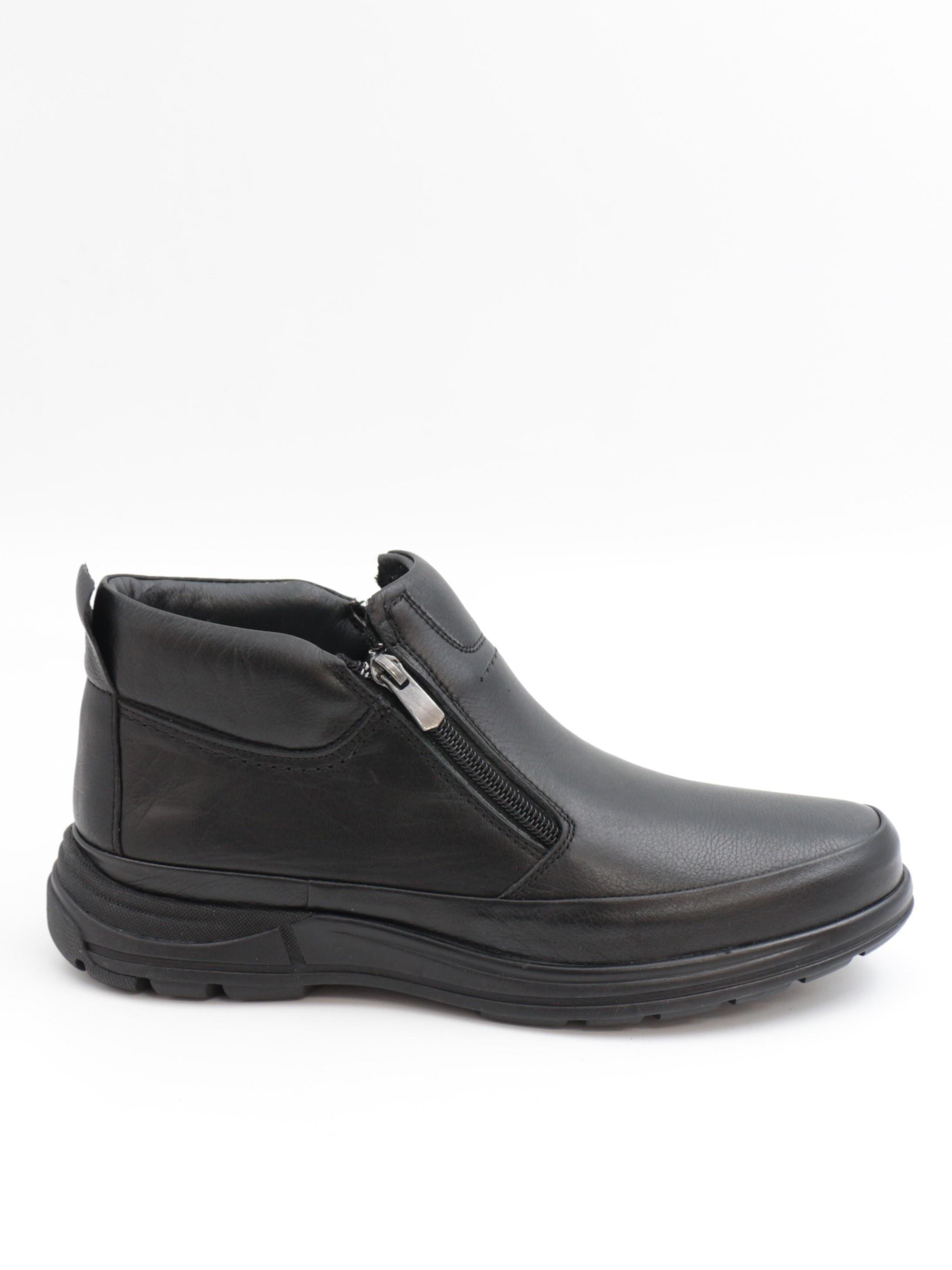 Nesil Shoes Showmen 241-1 Siyah Hakiki Deri Kürklü Erkek Bot