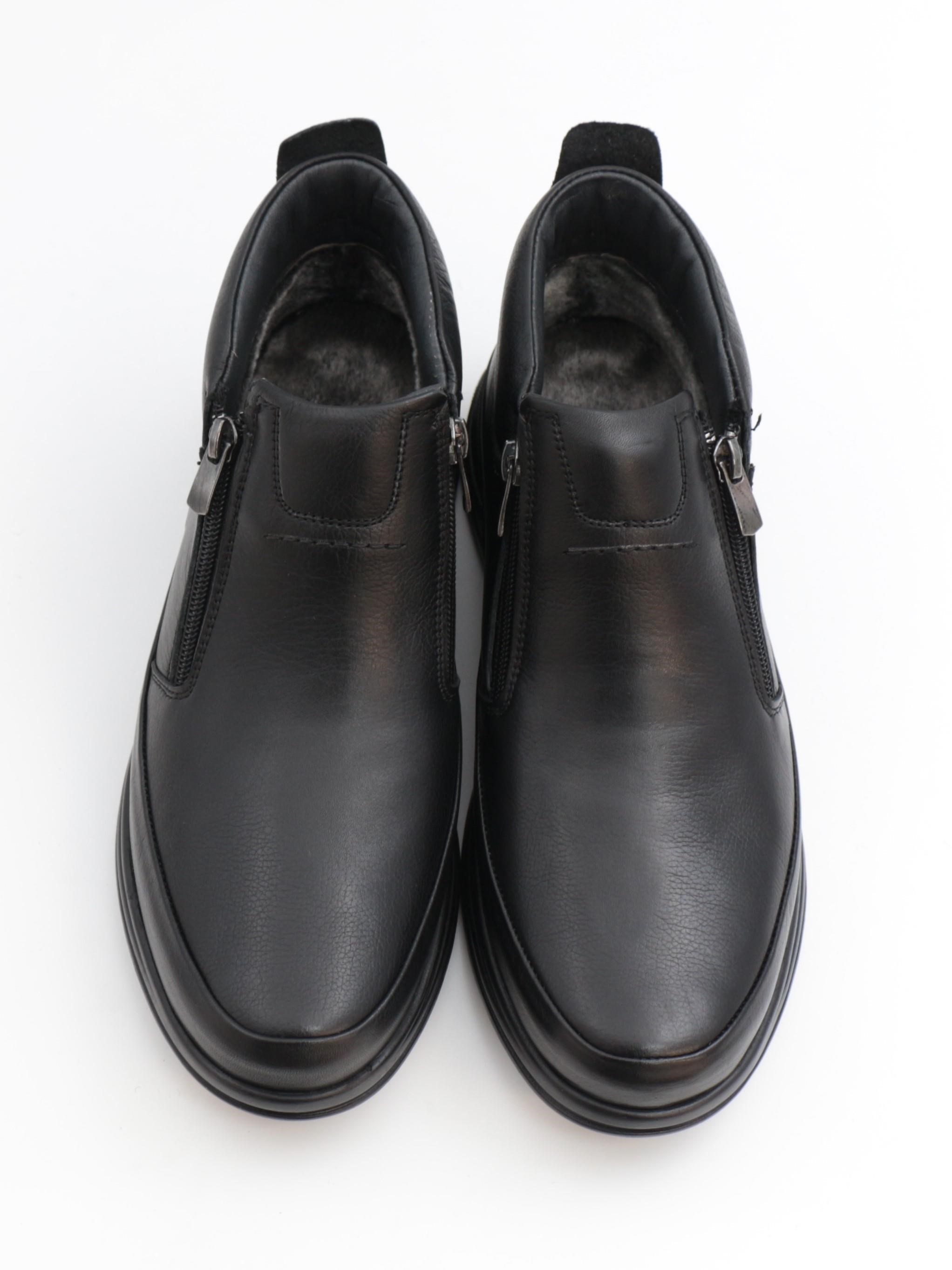 Nesil Shoes Showmen 241-1 Siyah Hakiki Deri Kürklü Erkek Bot