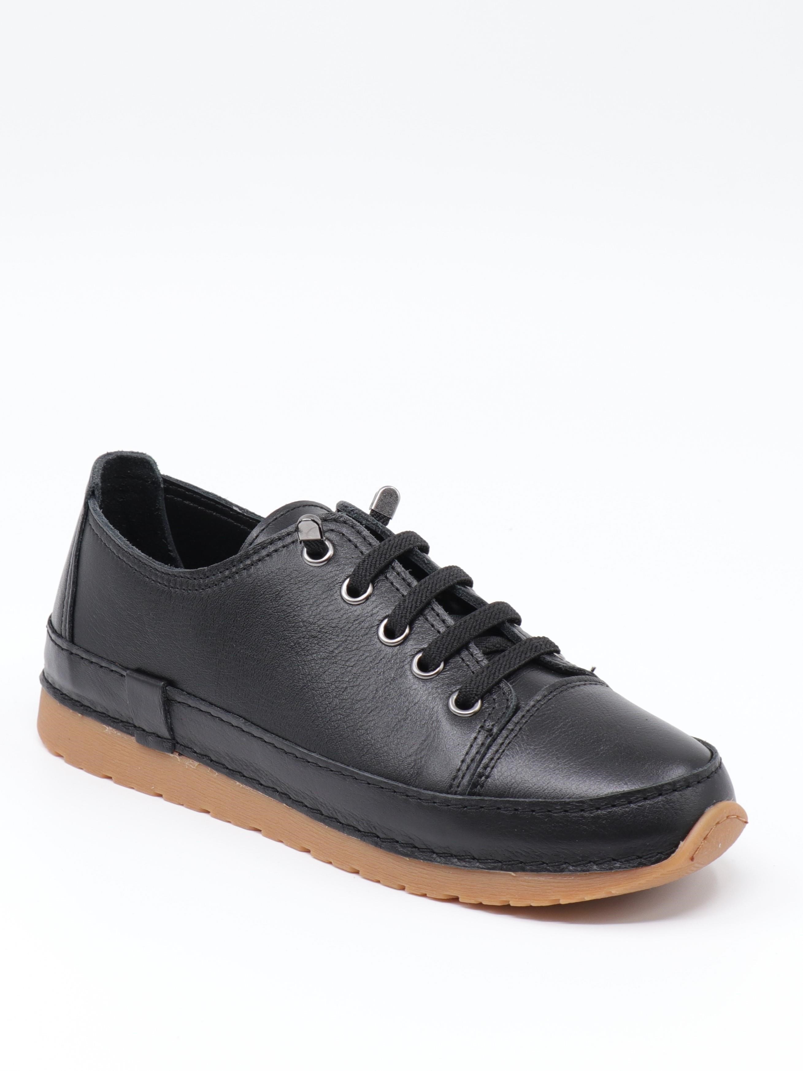 Nesil Shoes Spil Rc1 Siyah Hakiki Deri Kadın Ayakkabı