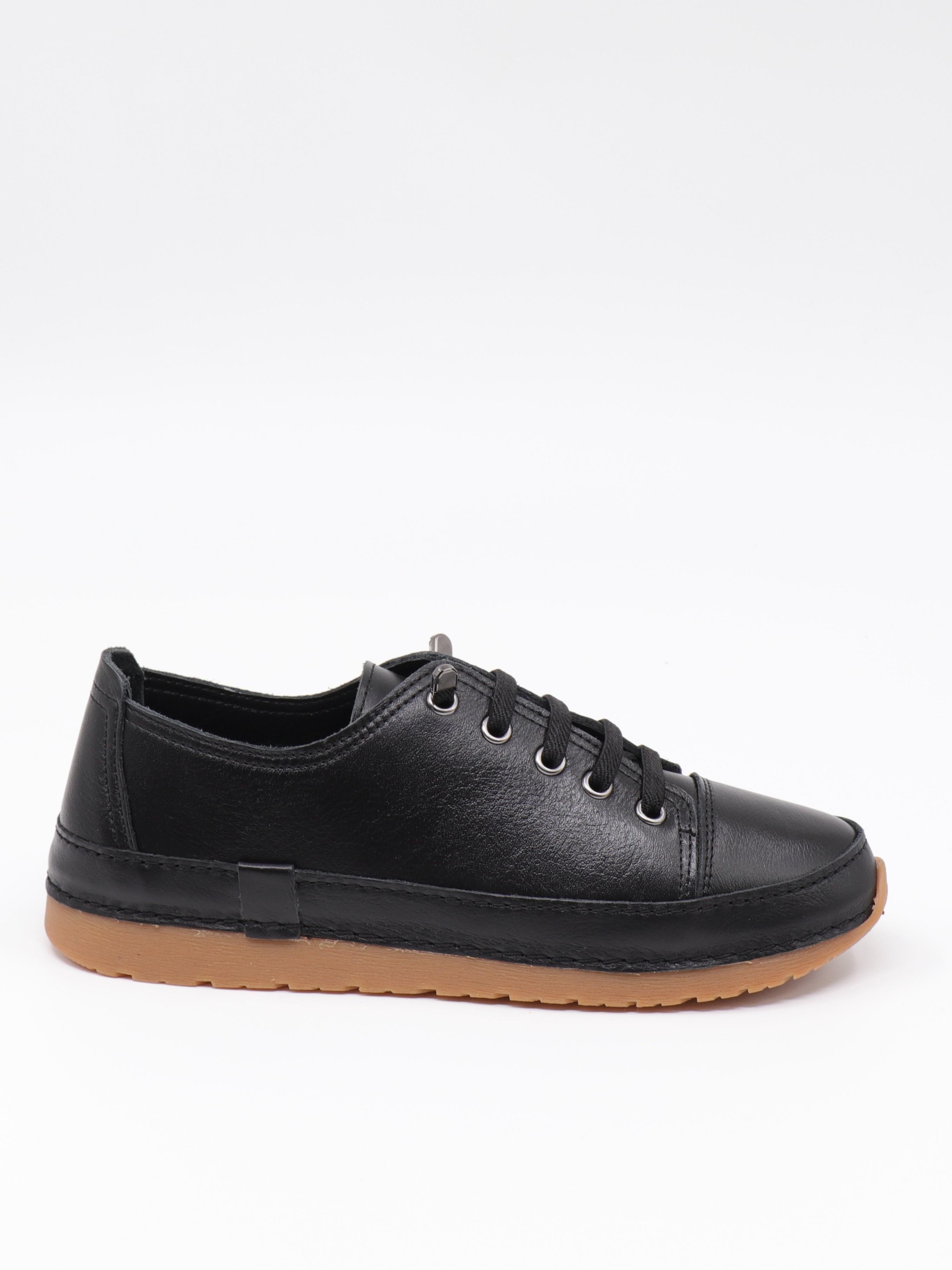 Nesil Shoes Spil Rc1 Siyah Hakiki Deri Kadın Ayakkabı