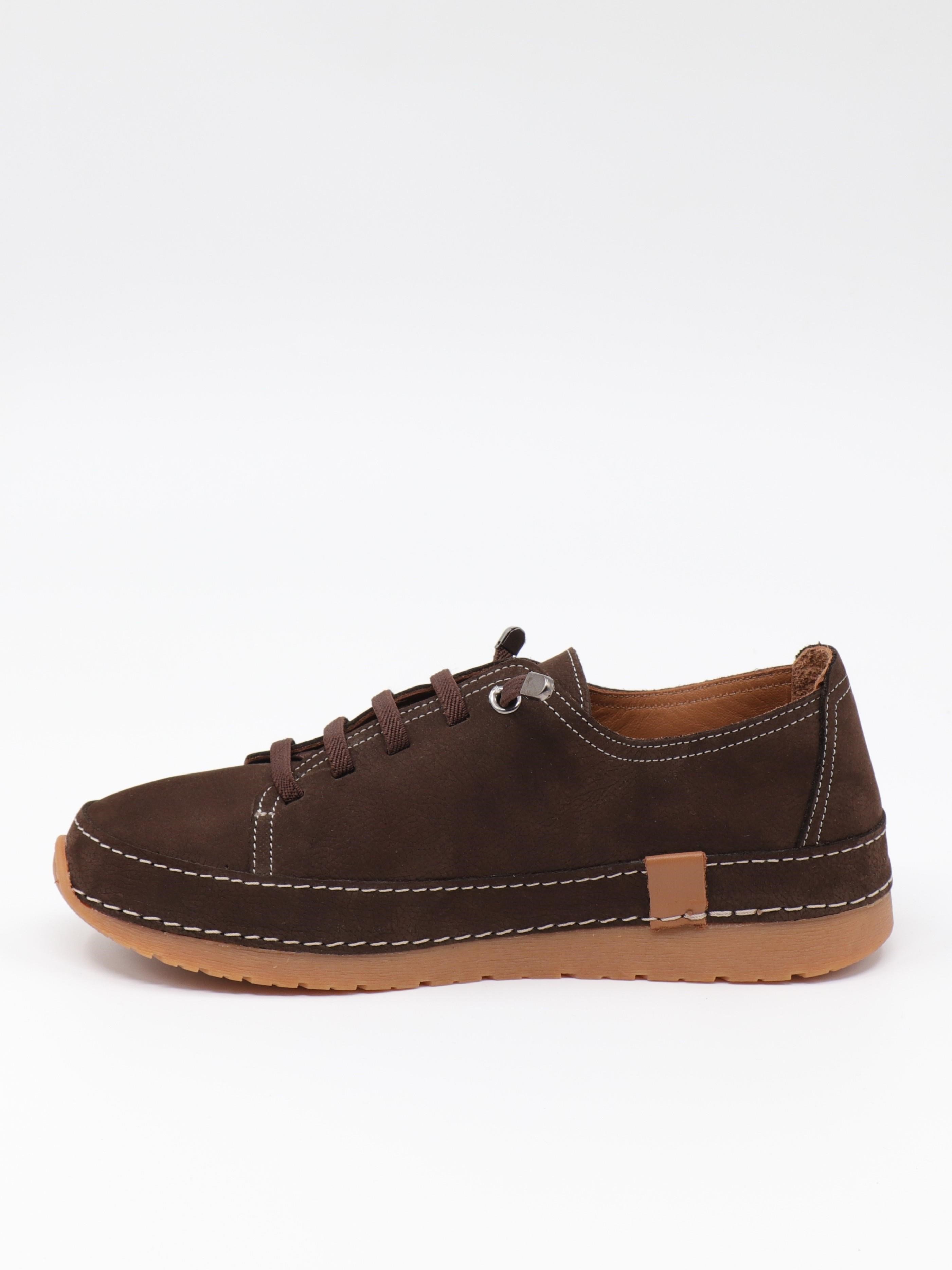 Nesil Shoes Spil Rc2 Kahve Nubuk Hakiki Deri Kadın Ayakkabı