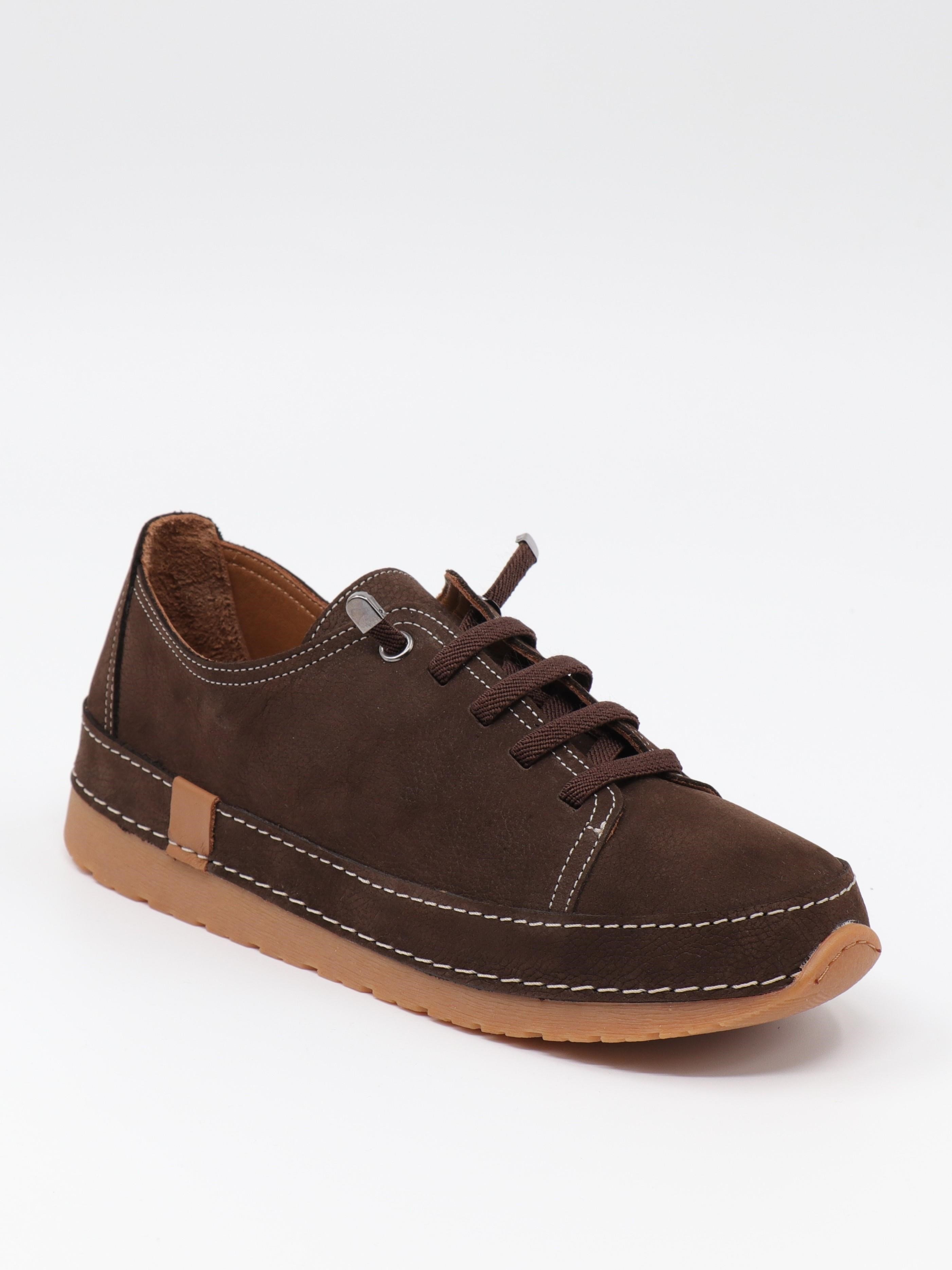 Nesil Shoes Spil Rc2 Kahve Nubuk Hakiki Deri Kadın Ayakkabı