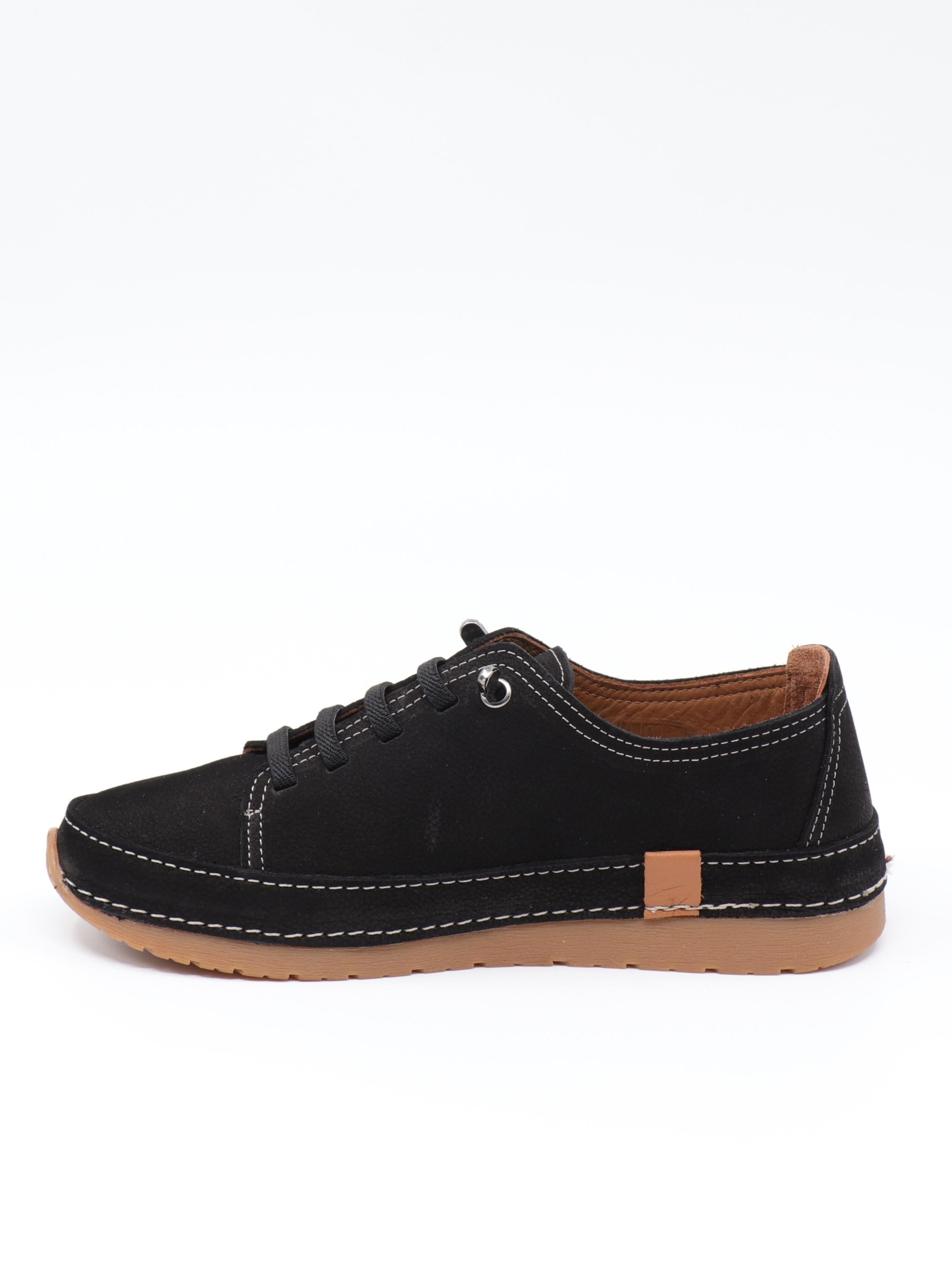 Nesil Shoes Spil Rc2 Siyah Nubuk Hakiki Deri Kadın Ayakkabı