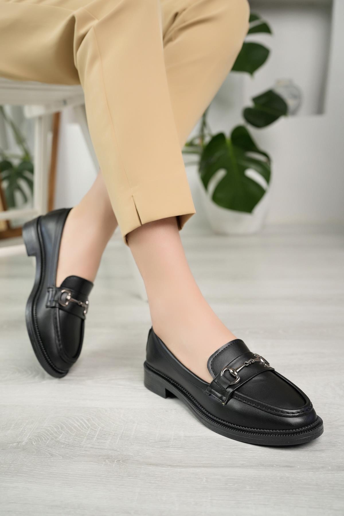 Nesil Shoes Süha 203 Siyah Anatomik Kadın Lofer