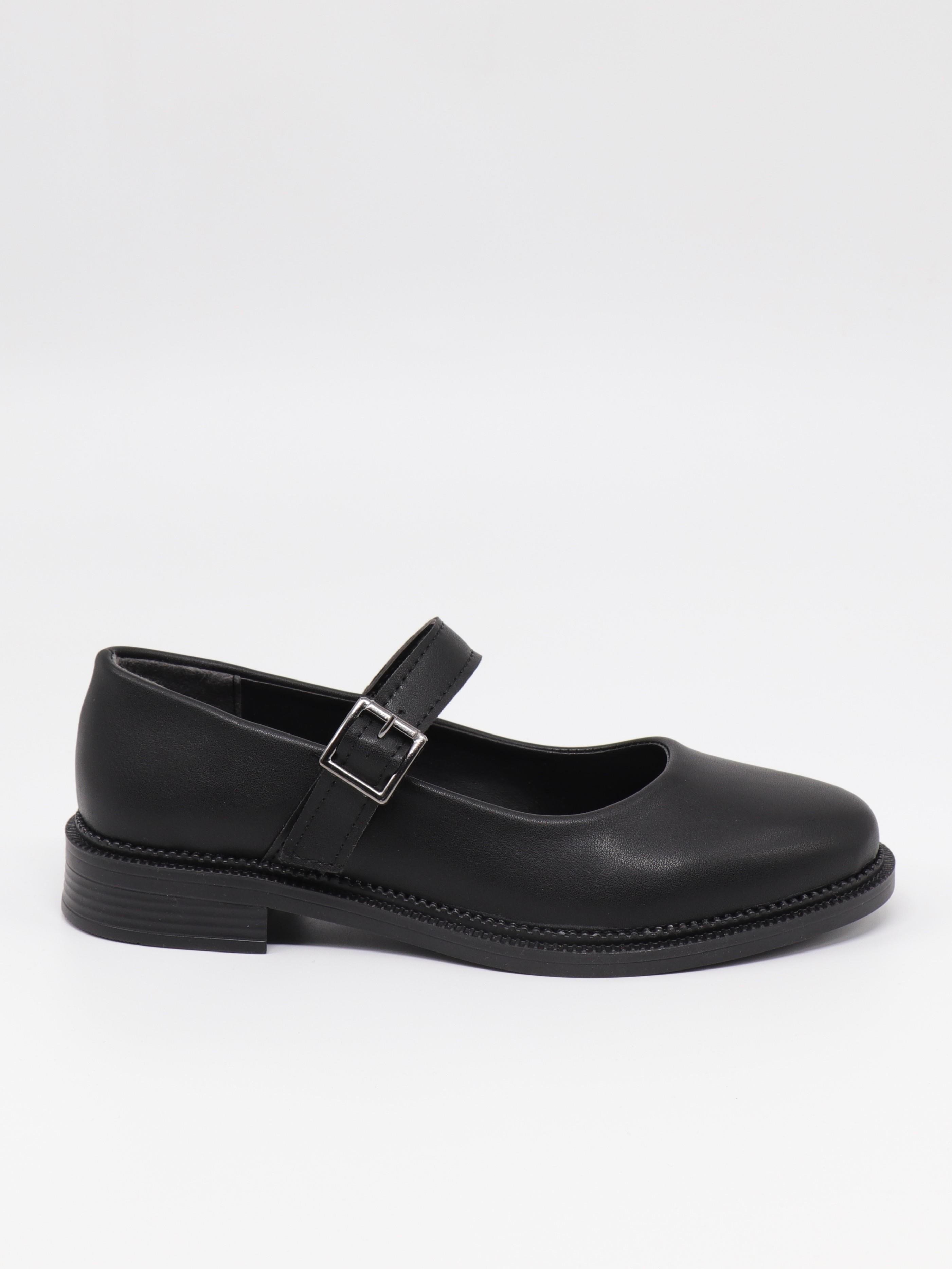 Nesil Shoes Süha 250 Siyah Tokalı Balerin Kadın Babet