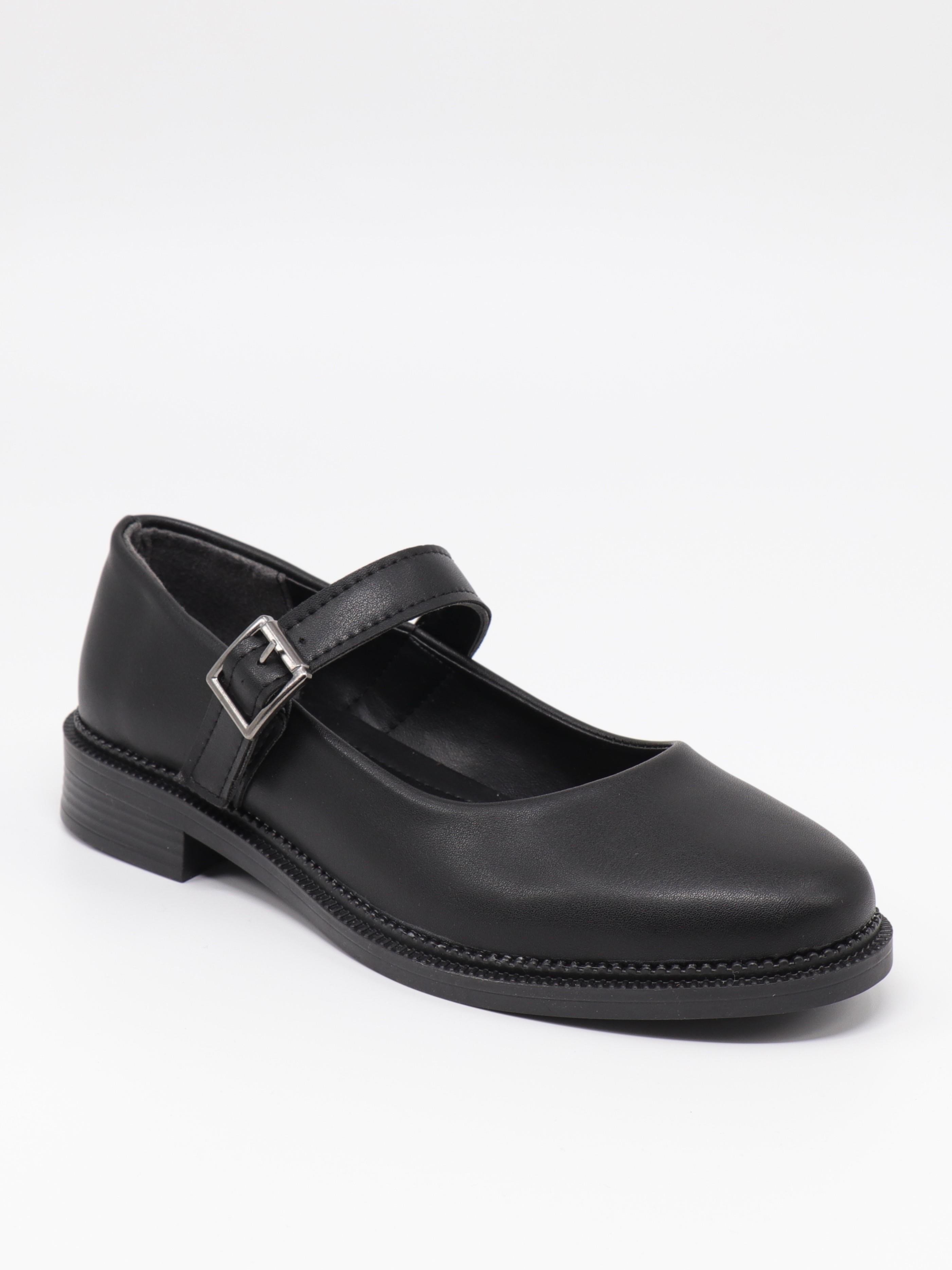 Nesil Shoes Süha 250 Siyah Tokalı Balerin Kadın Babet