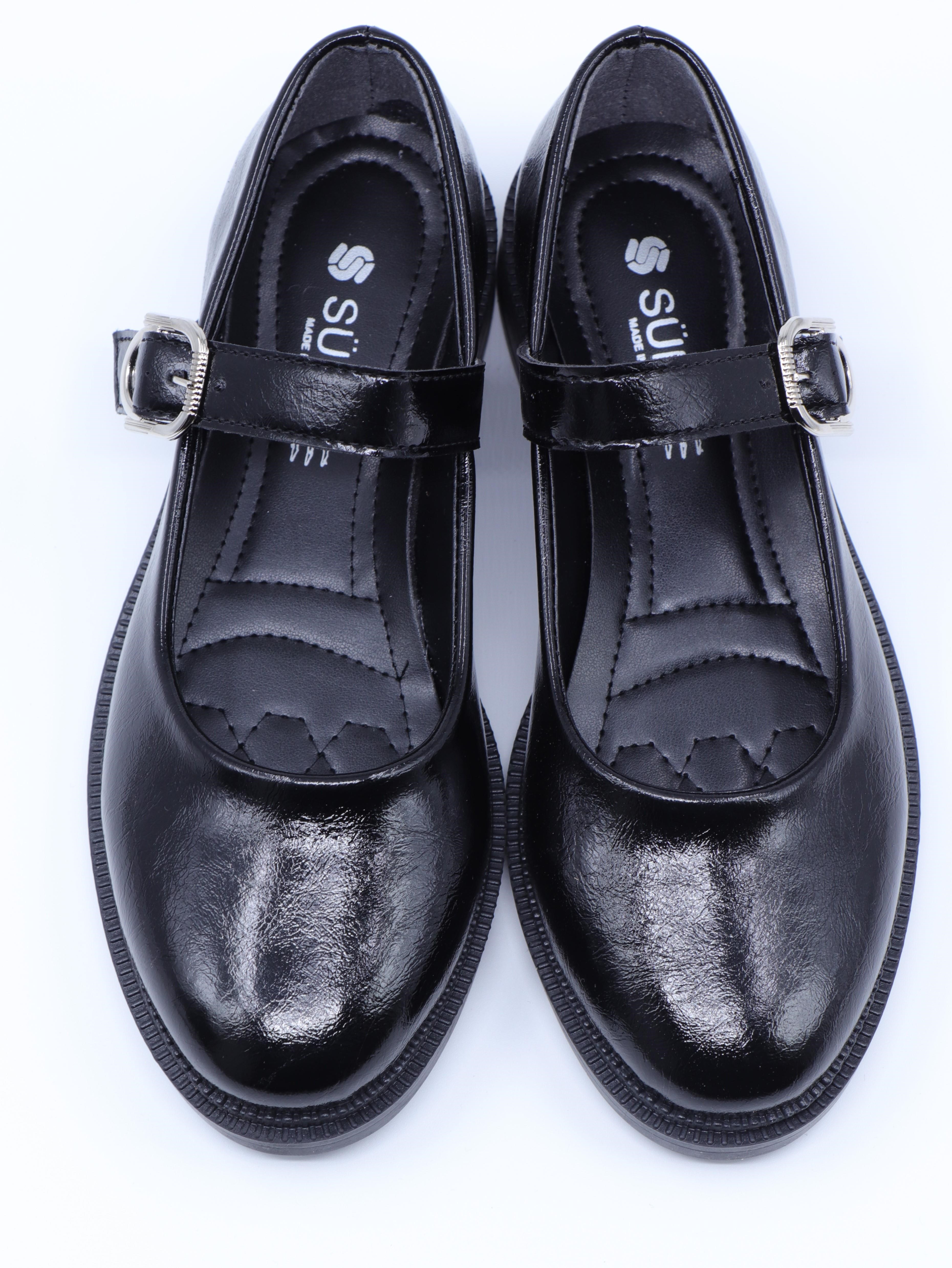 Nesil Shoes Süha 250 Syh Krşk Rgn Tokalı Balerin Kadın Babet