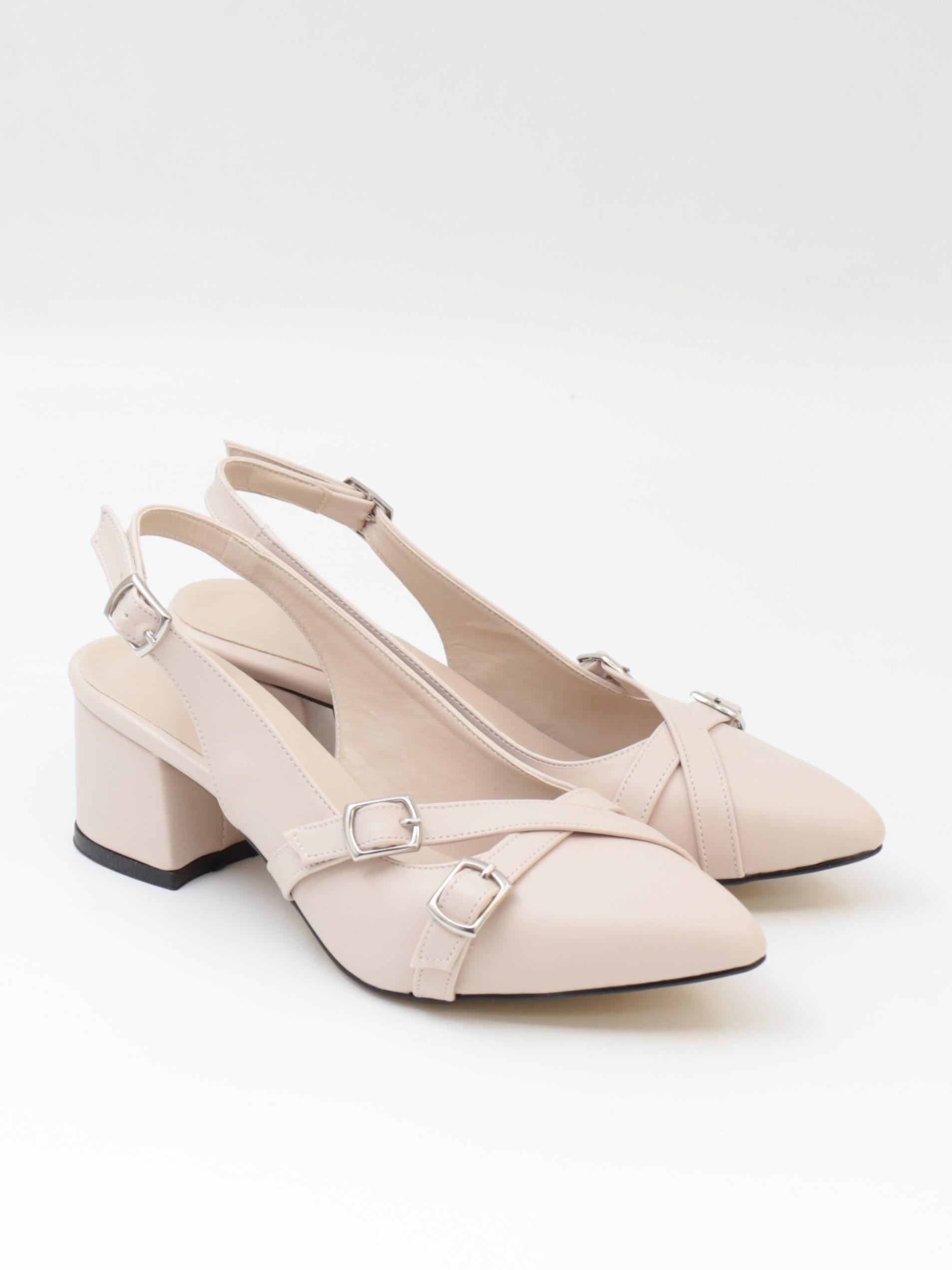 Nesil Shoes Tam 183 Ten Kalın Topuklu Kadın Sandalet
