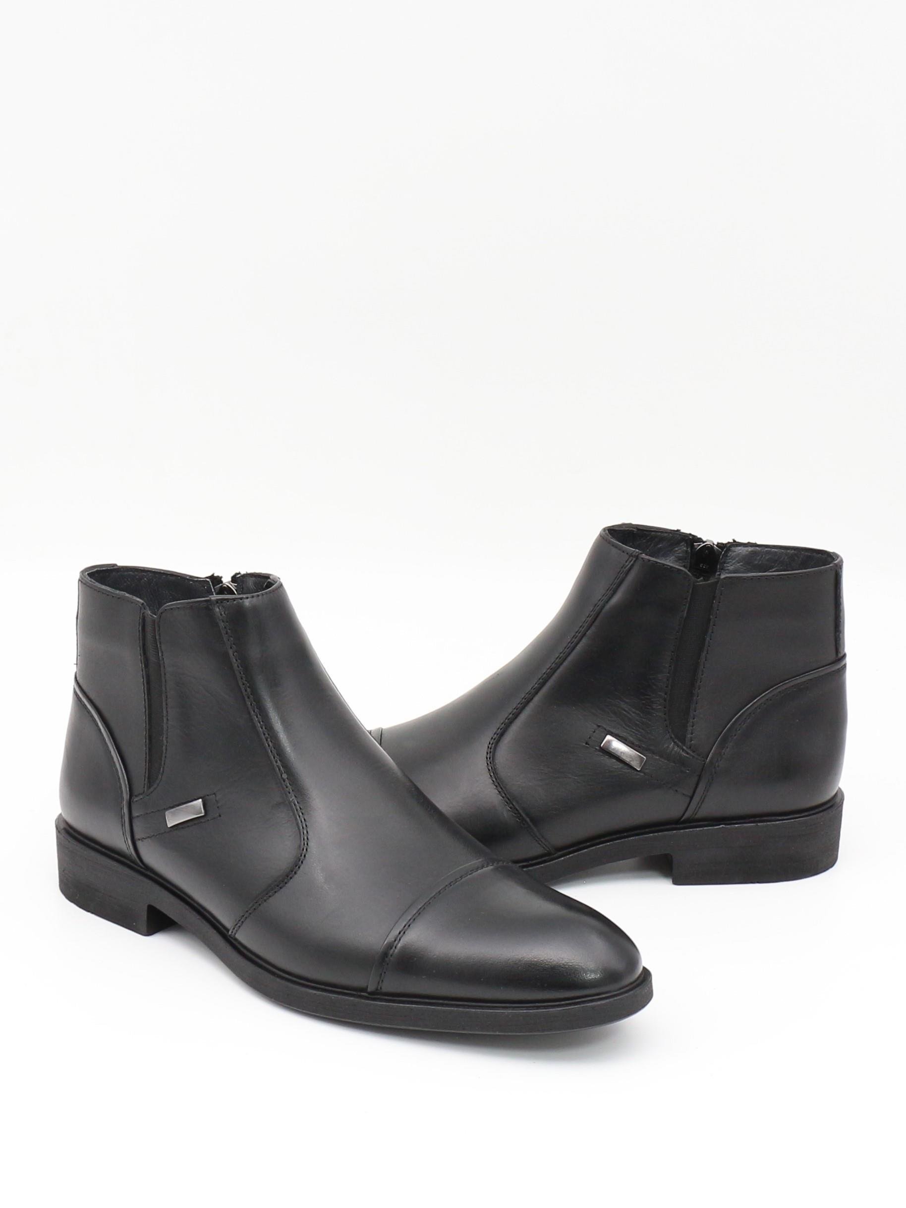 Nesil Shoes Thrtrk 2302-1 Siyah Hakiki Deri Kauçuk Taban Erkek Bot