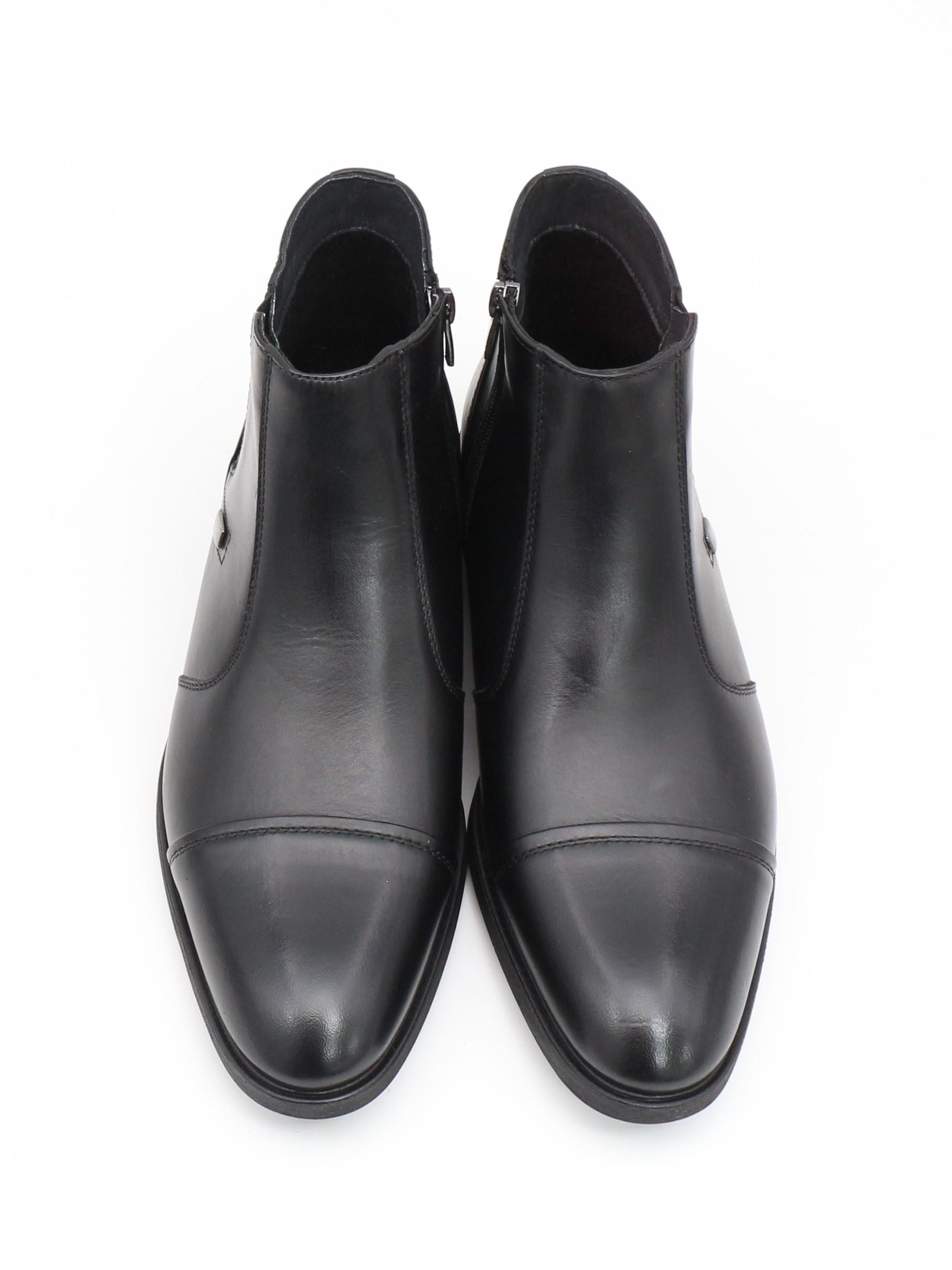 Nesil Shoes Thrtrk 2302-1 Siyah Hakiki Deri Kauçuk Taban Erkek Bot