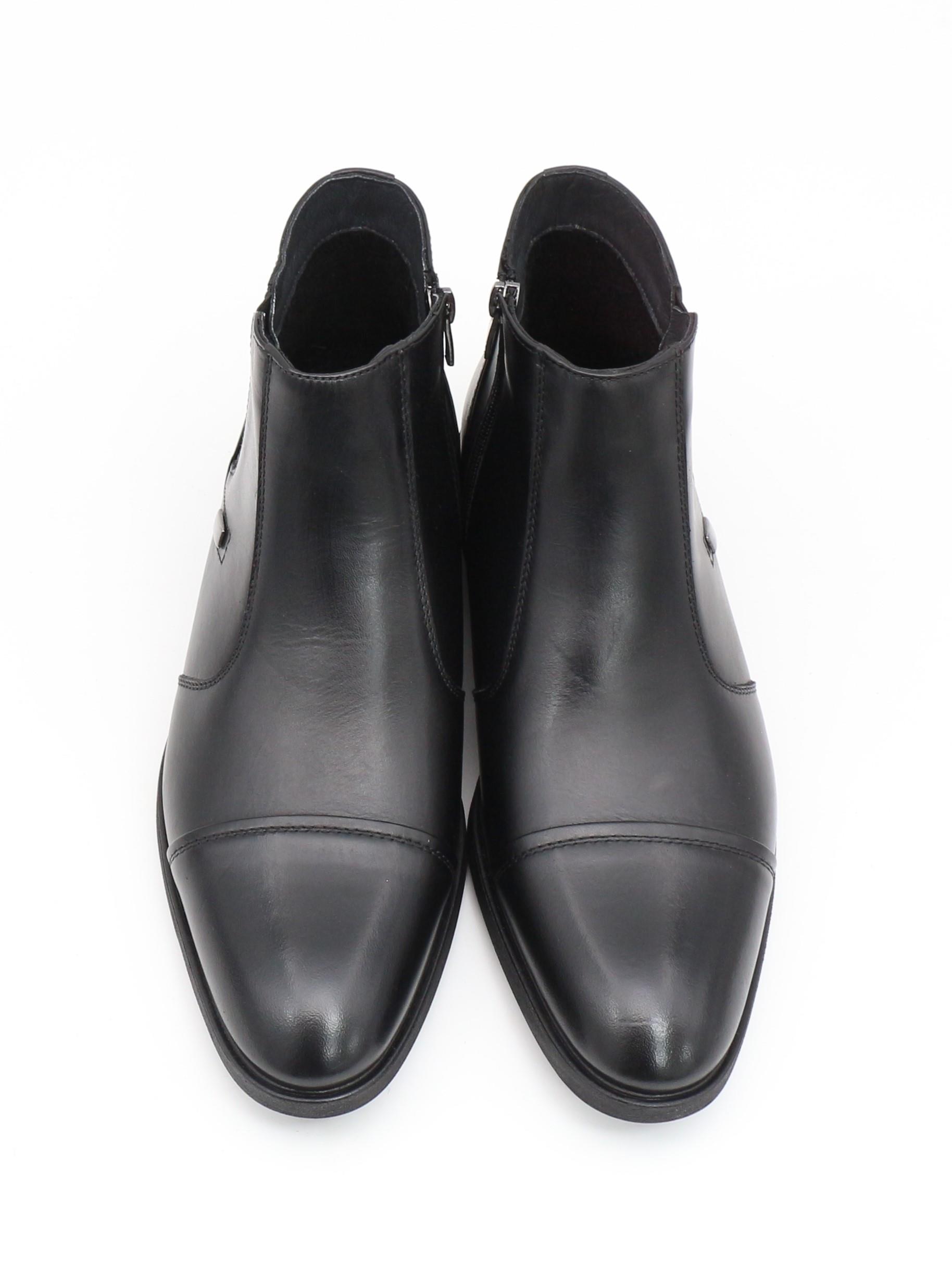 Nesil Shoes Thrtrk 2302-1 Siyah Hakiki Deri Kauçuk Taban Erkek Bot