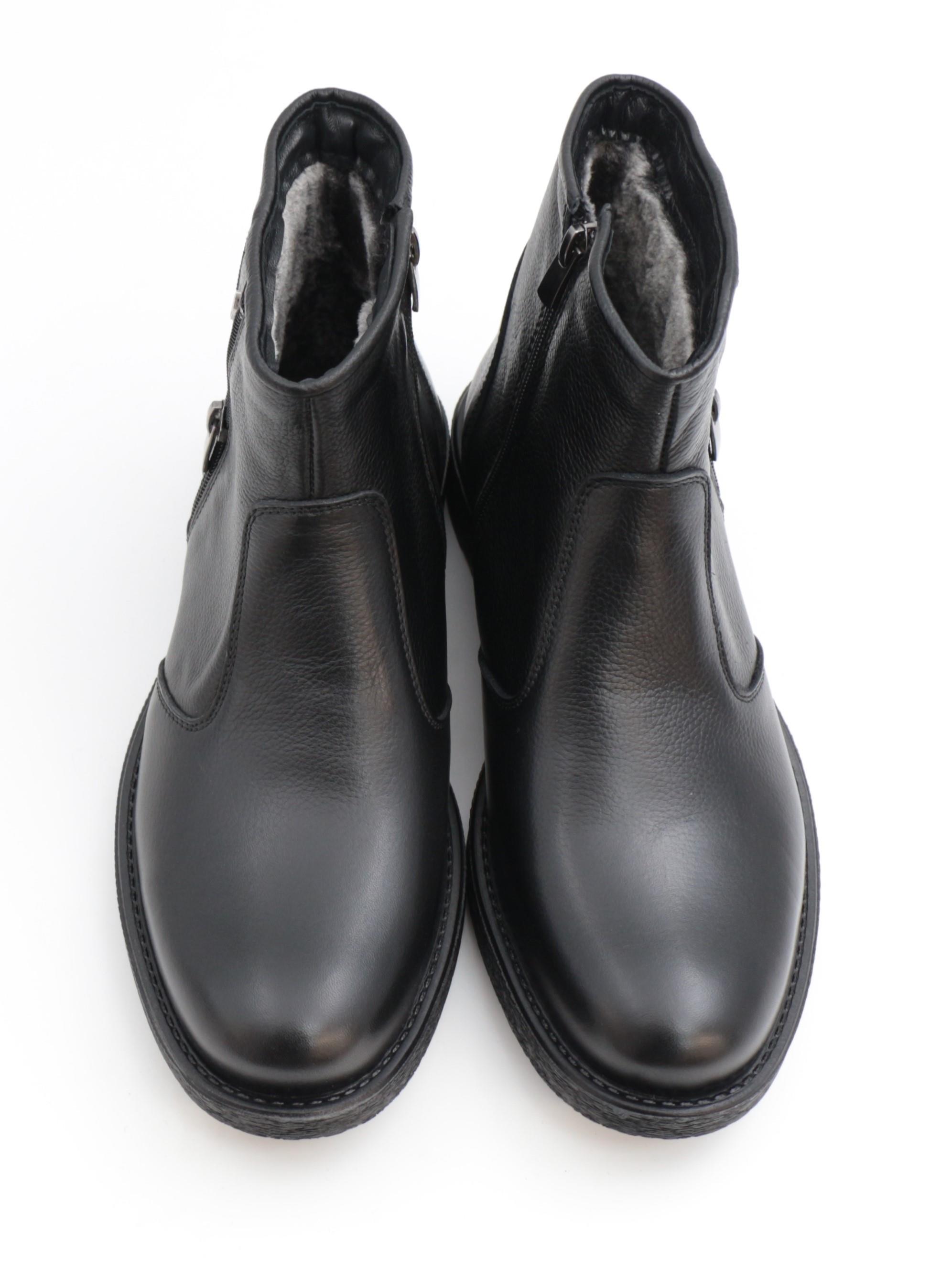 Nesil Shoes Thrtrk 905 Siyah Hakiki Deri Kauçuk Taban Erkek Bot