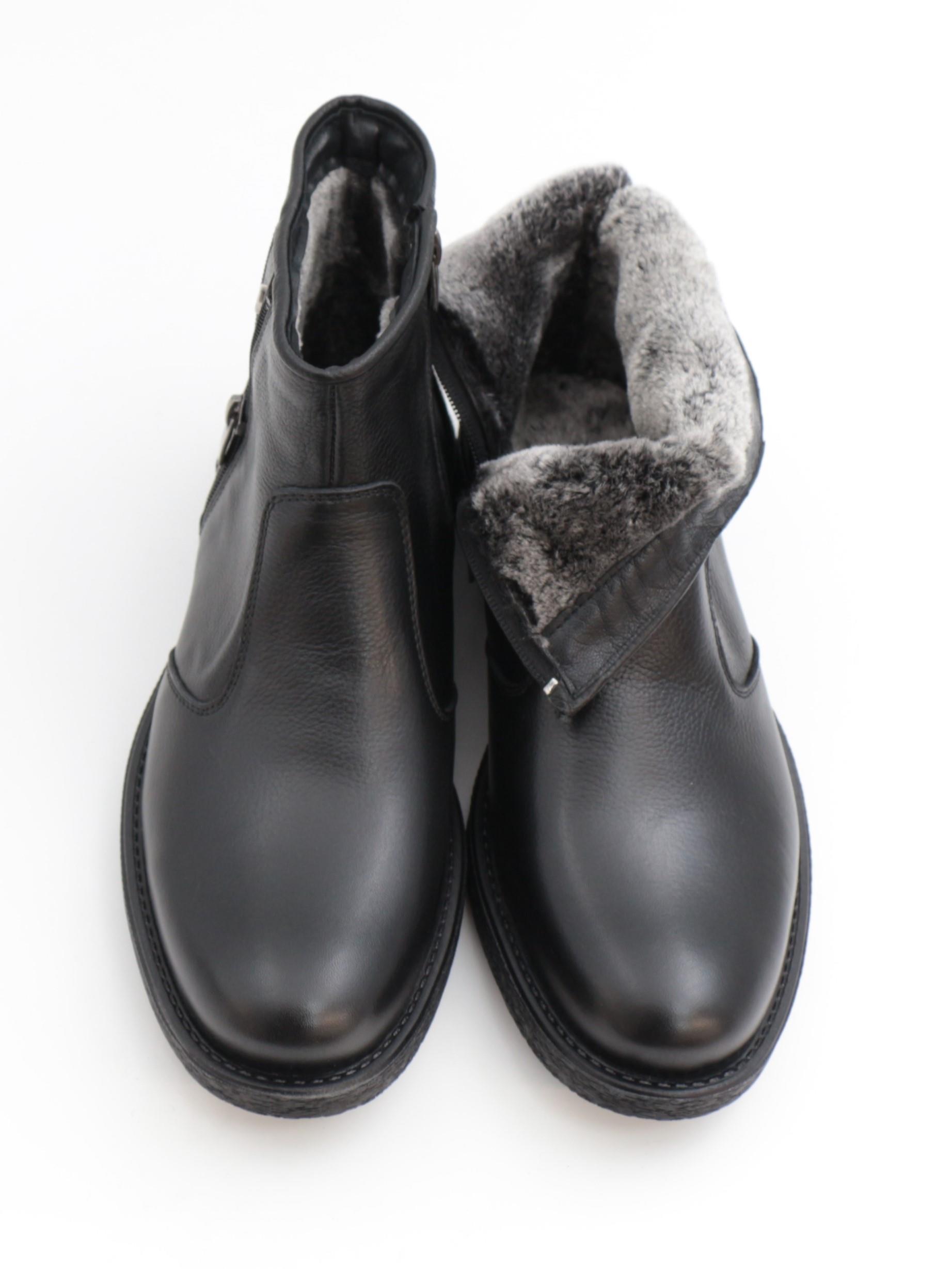 Nesil Shoes Thrtrk 905 Siyah Hakiki Deri Kauçuk Taban Erkek Bot