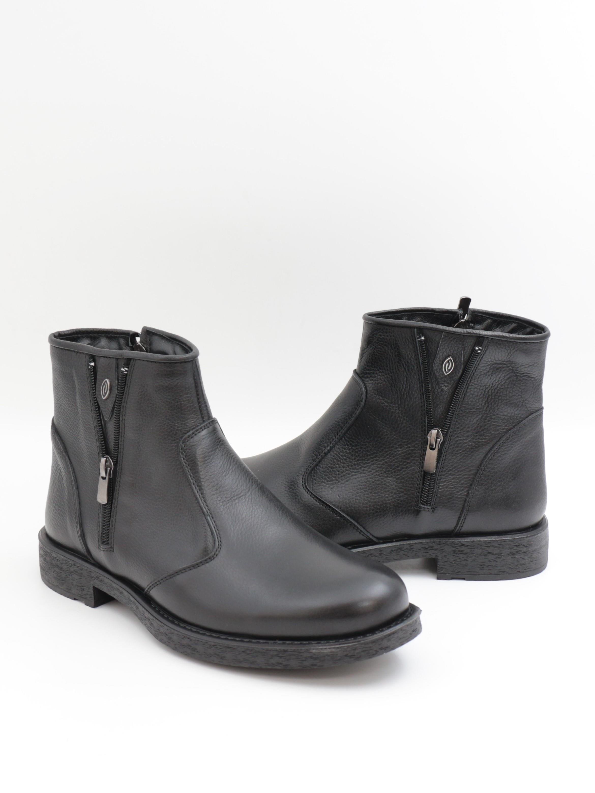 Nesil Shoes Thrtrk 905 Siyah Hakiki Deri Kauçuk Taban Erkek Bot