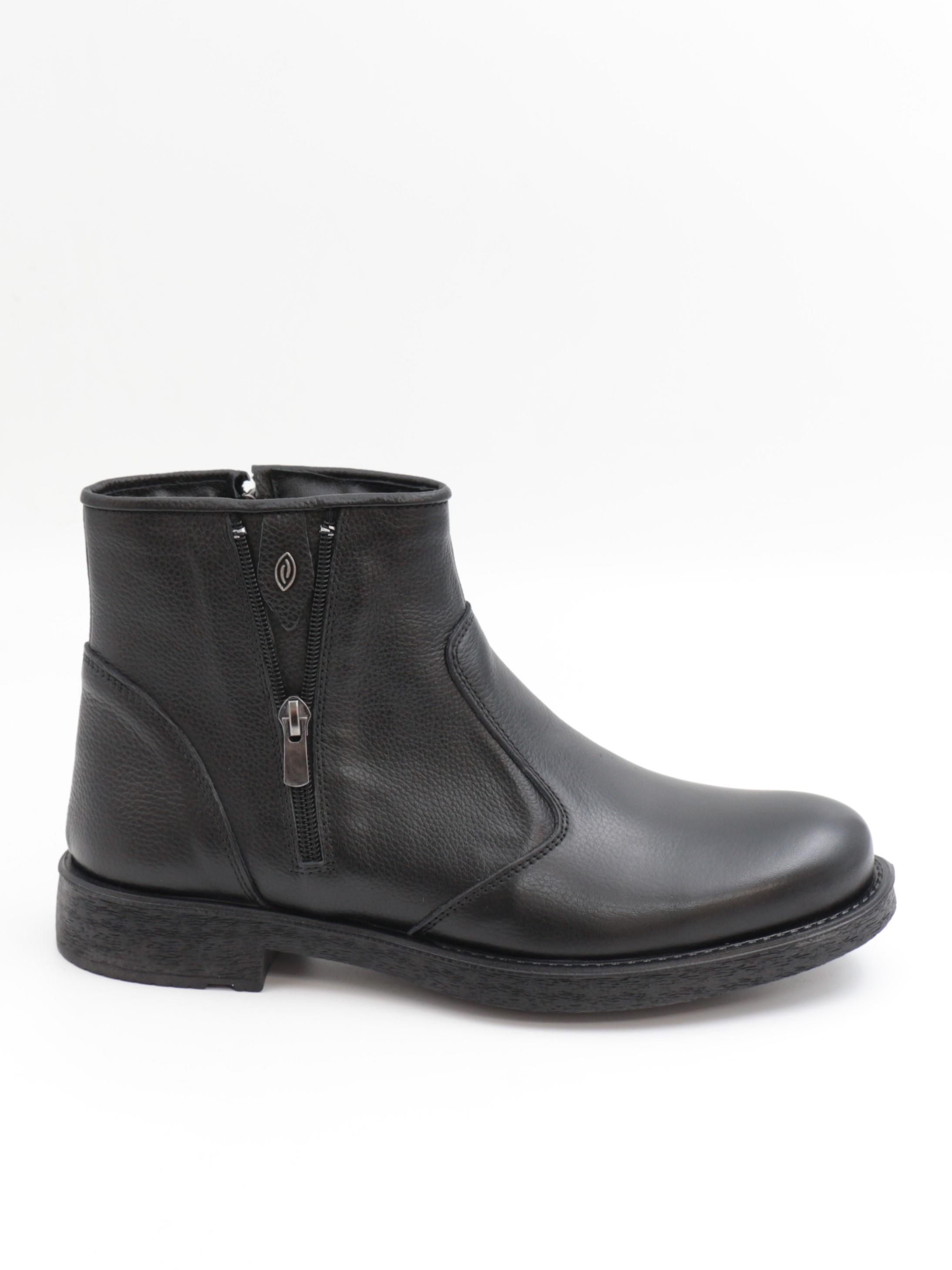 Nesil Shoes Thrtrk 905 Siyah Hakiki Deri Kauçuk Taban Erkek Bot